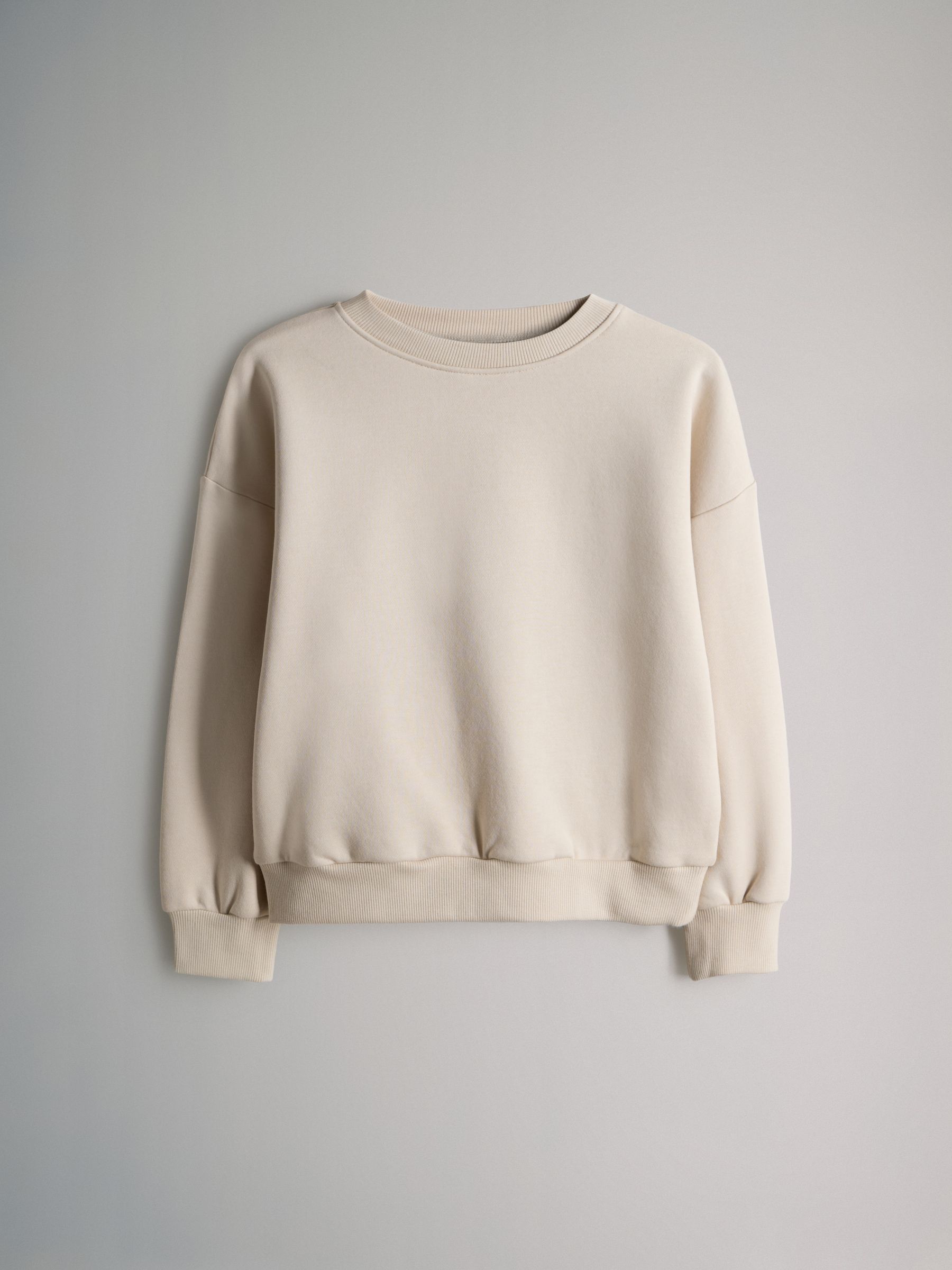 Navy/Blue/Cream/Grey Marl - 4 Pack Crew Neck Jersey Sweatshirts - Image 7 of 8