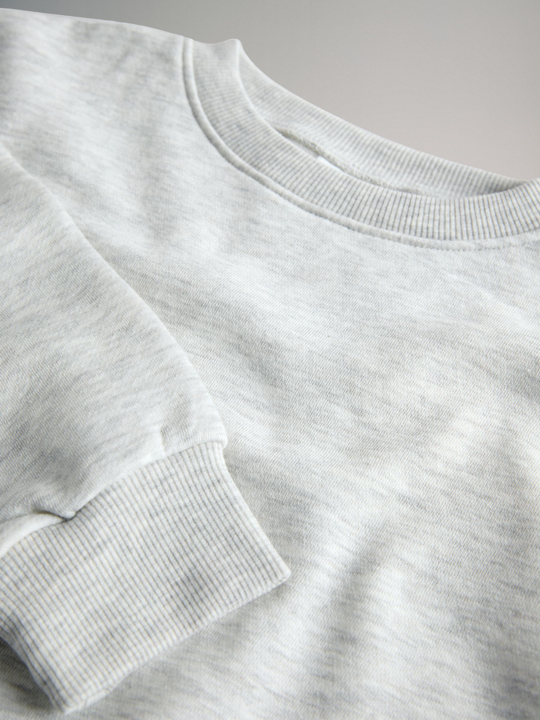 Neutral/Grey 4 Pack Crew Neck Jersey Sweatshirts - Image 6 of 6