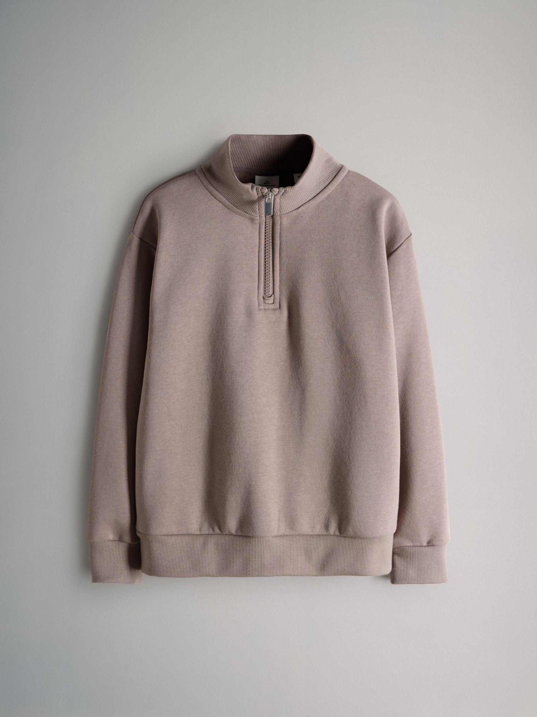 Brown/Pink/Stripe 3 Pack Zip Neck Sweatshirts - Image 7 of 10