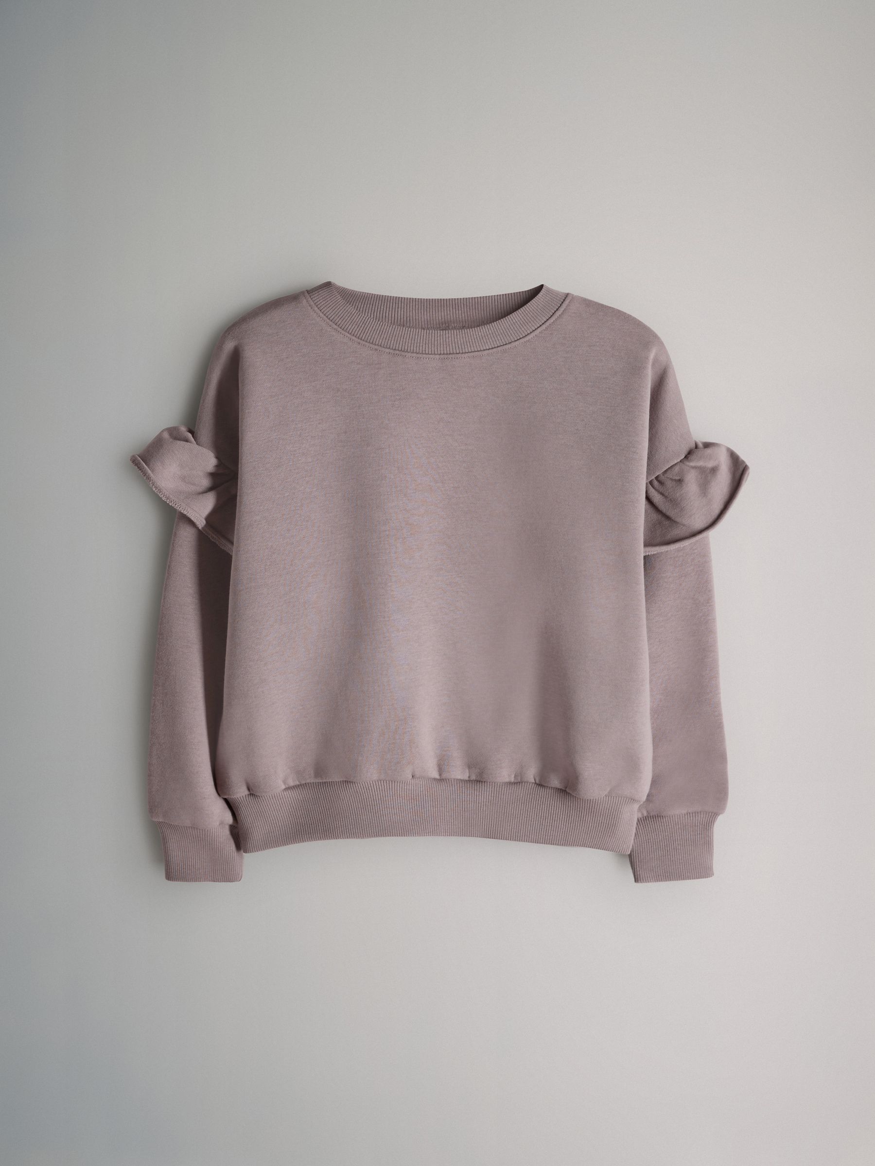 Brown/Cream/Stripe 3 Pack Relaxed Frill Sleeve Sweatshirts - Image 4 of 6