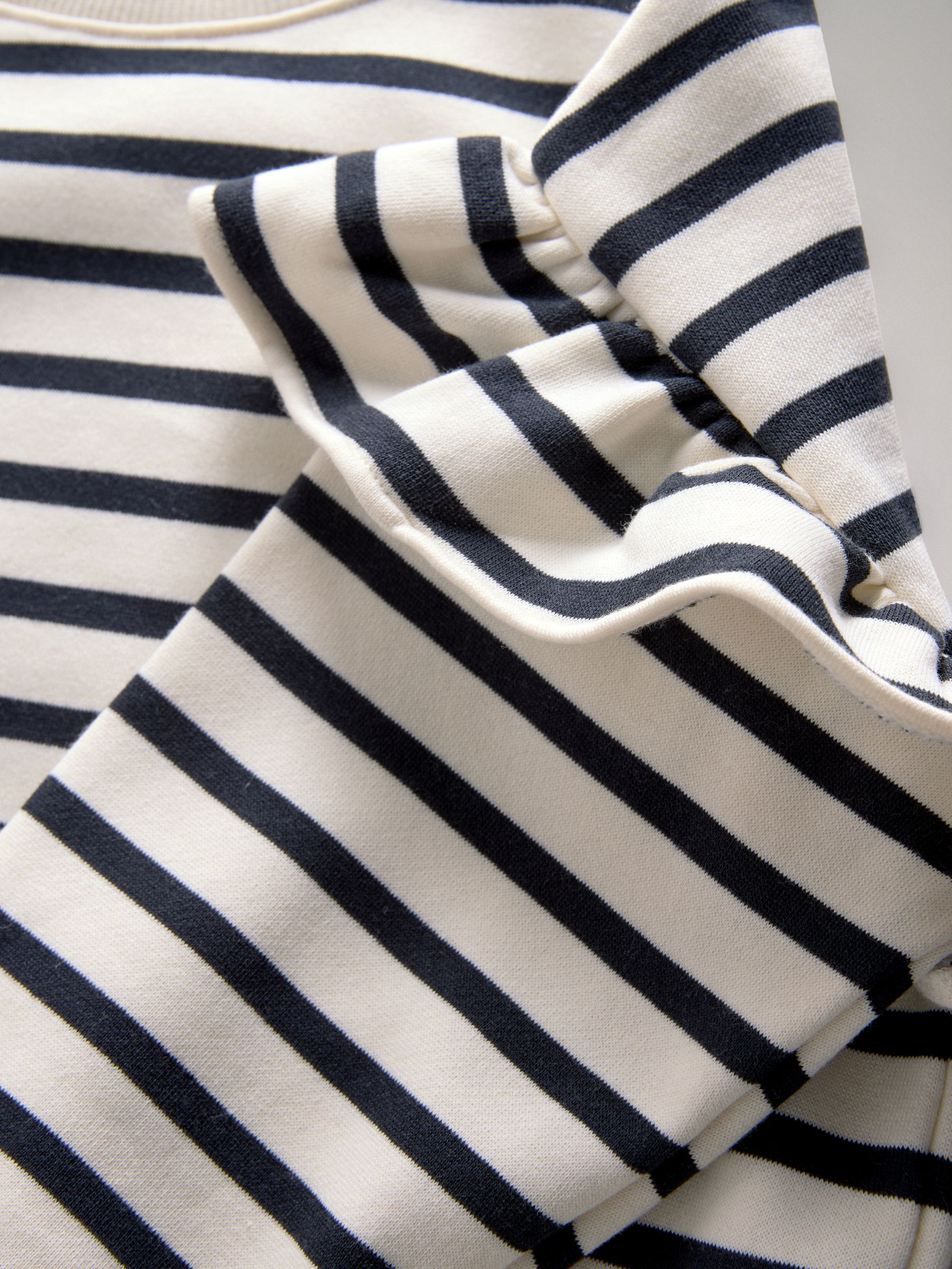 Brown/Cream/Stripe 3 Pack Relaxed Frill Sleeve Sweatshirts - Image 5 of 6