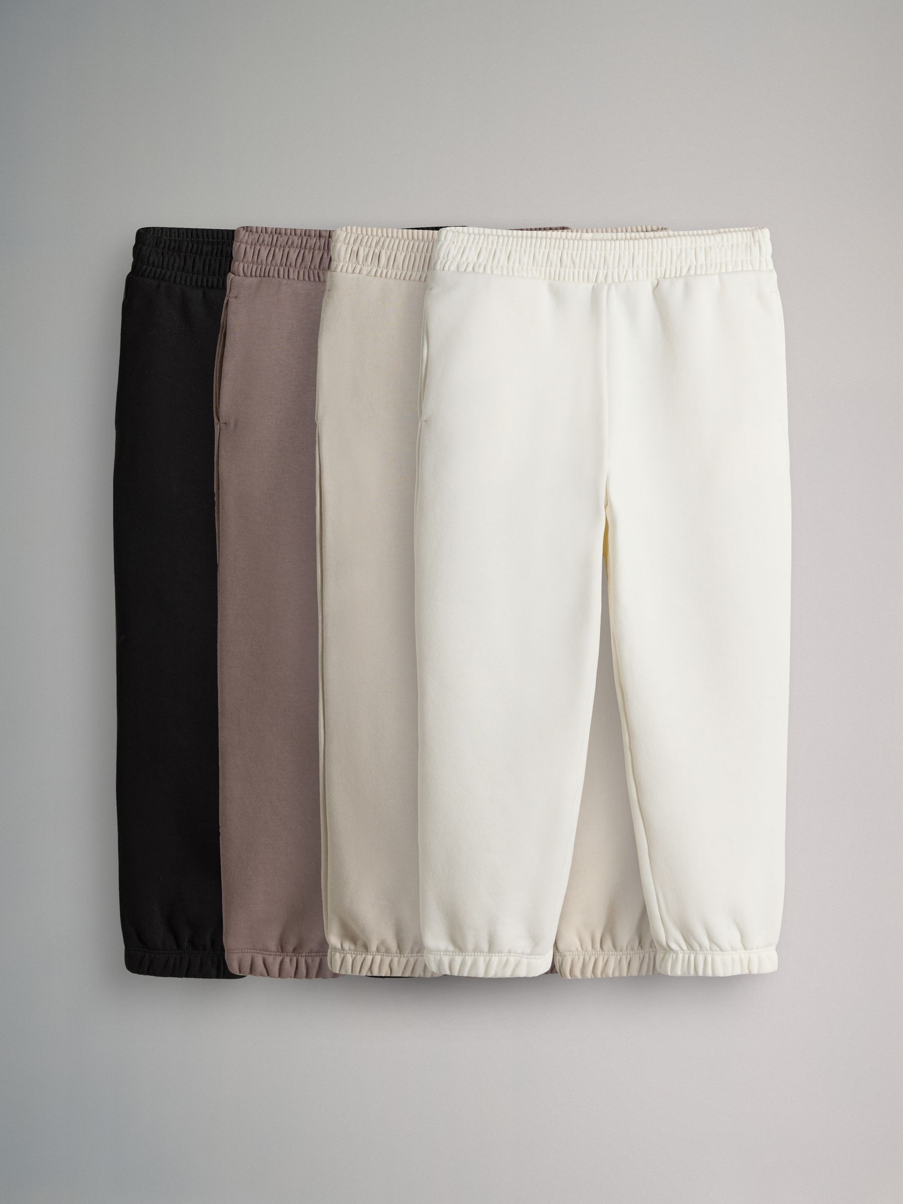 Black/Brown/Cream - 4 Pack Cuffed Sweat Joggers - Image 1 of 7