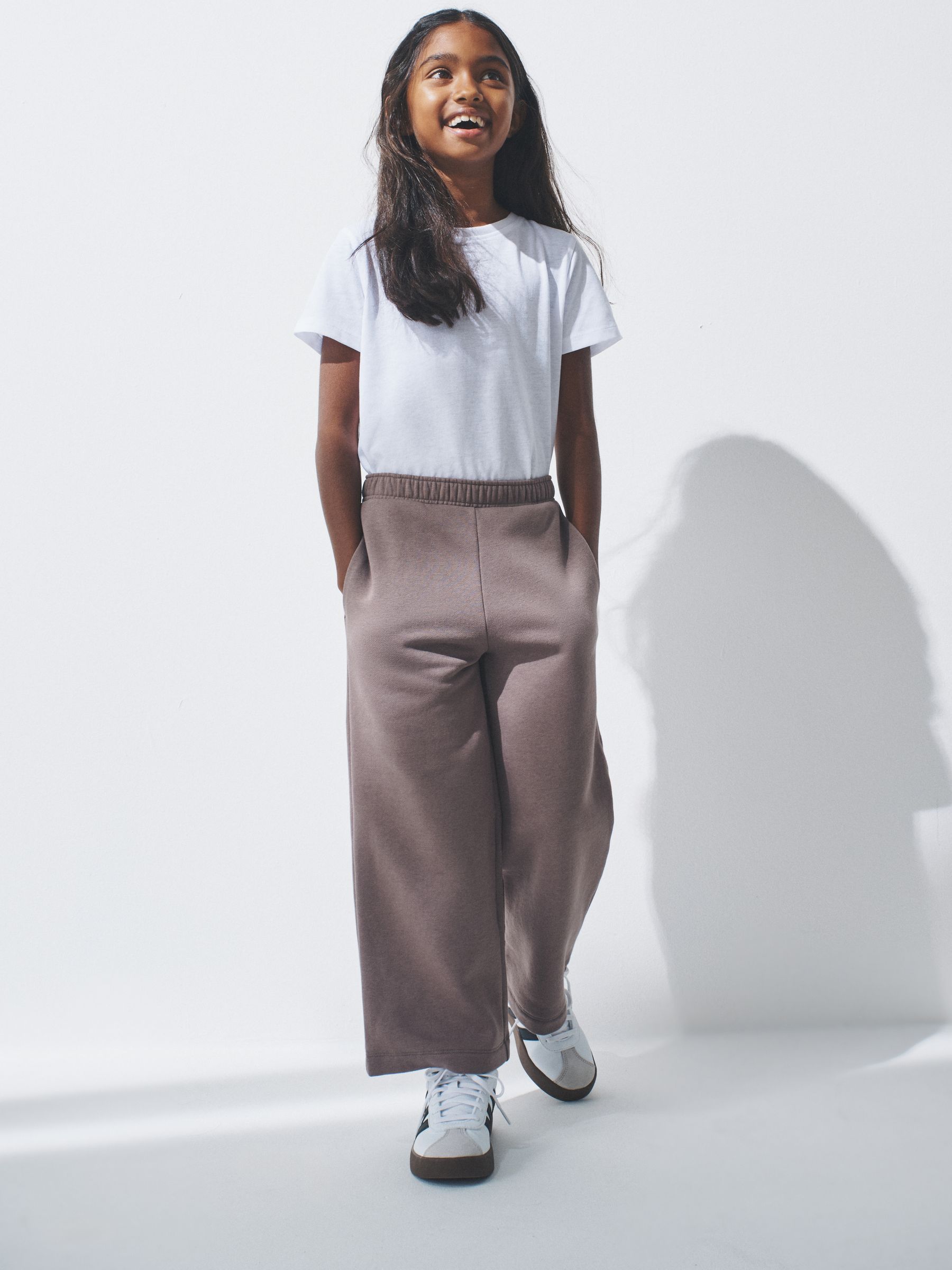 Pink/Cream - 4 Pack Wide Leg Joggers - Image 1 of 10