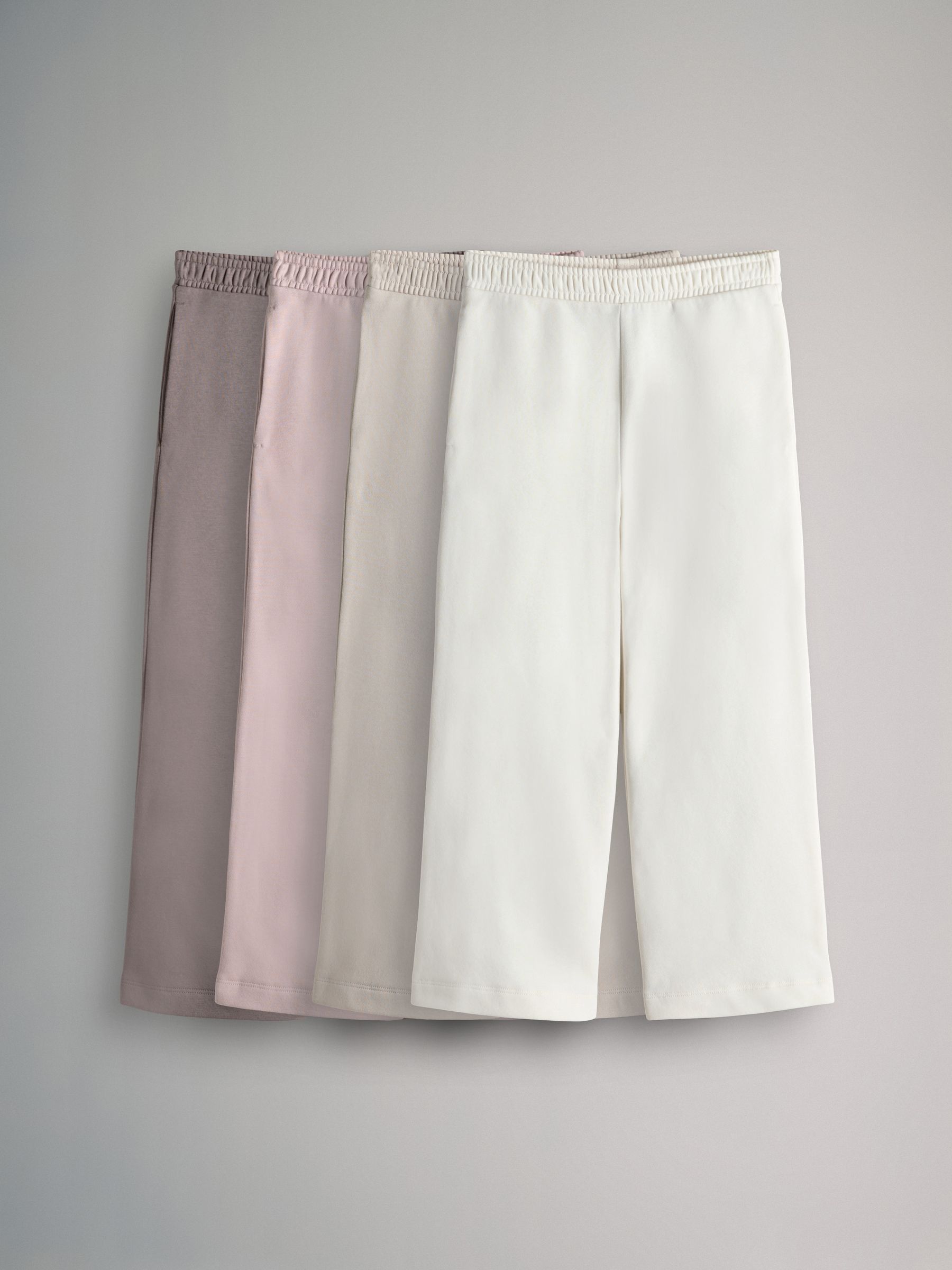 Pink/Cream - 4 Pack Wide Leg Joggers - Image 2 of 10