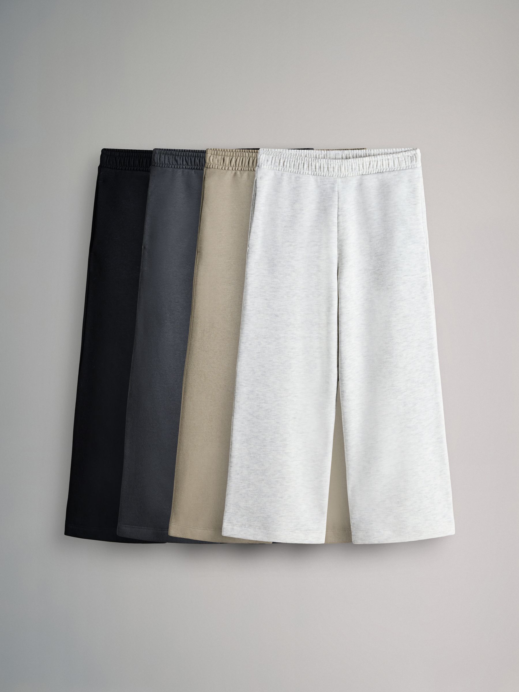 Black/Grey - 4 Pack Wide Leg Jersey Joggers - Image 1 of 7 Black/Grey - 4 Pack Wide Leg Jersey Joggers - Image 1 of 7
