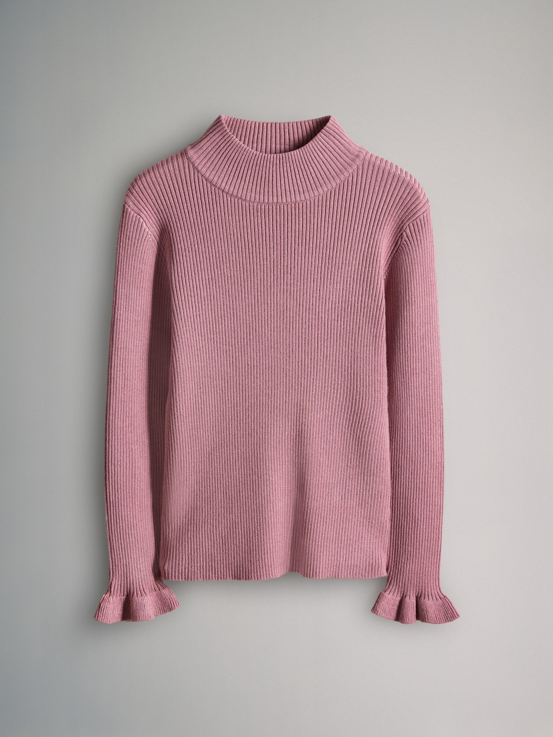 3 Pack Rib Knit Roll Neck Jumpers - Image 3 of 6