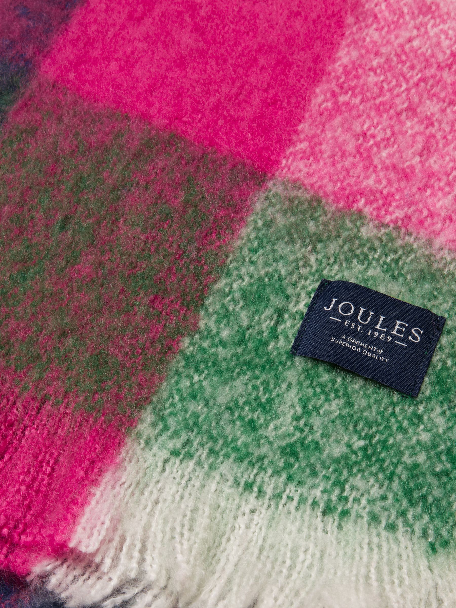 Betsy Green Pink Mutli Brushed Scarf - Image 6 of 6