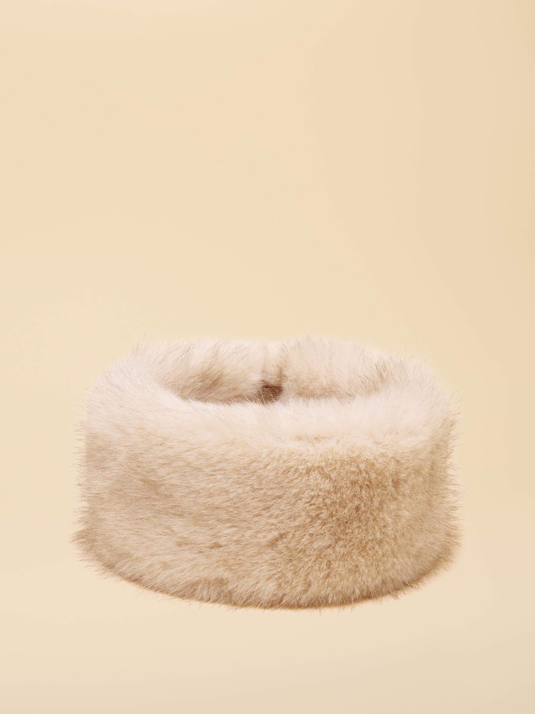 Aspen Neutral Faux Fur Headband - Image 4 of 8