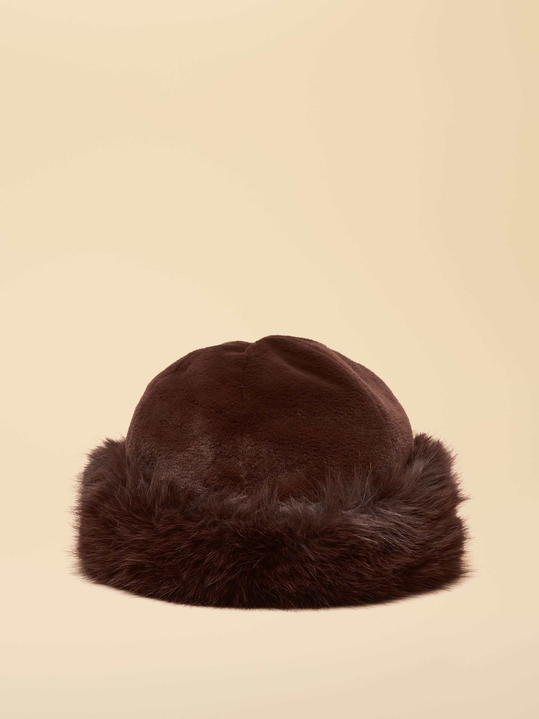 Aspen Chocolate Brown Faux Fur Hat - Image 4 of 7