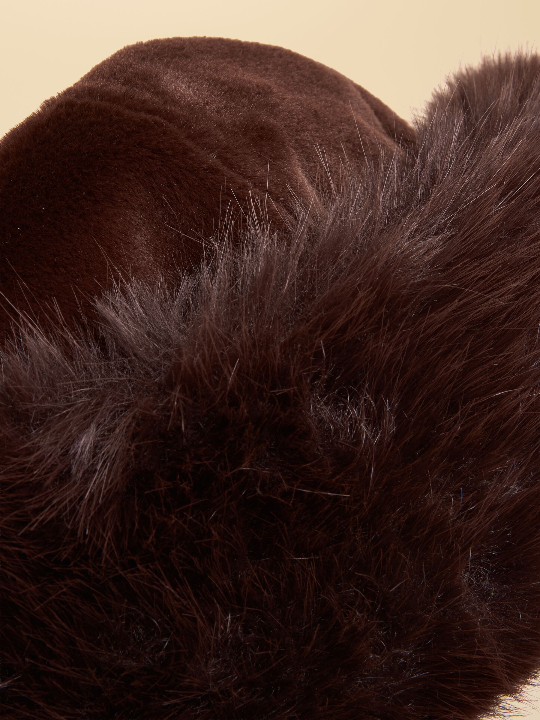 Aspen Chocolate Brown Faux Fur Hat - Image 7 of 7