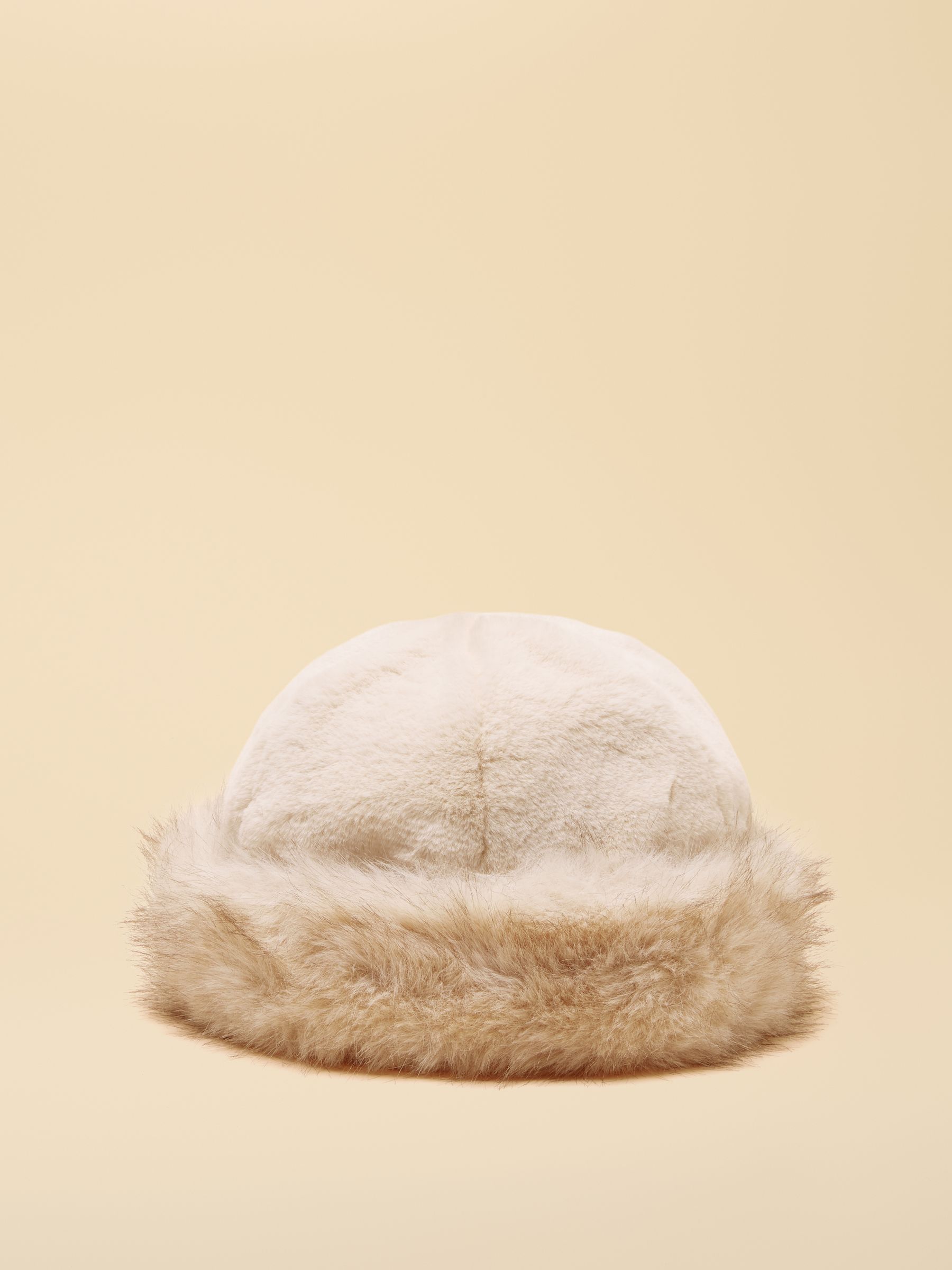 Aspen Neutral Faux Fur Hat | Joules display picture 2