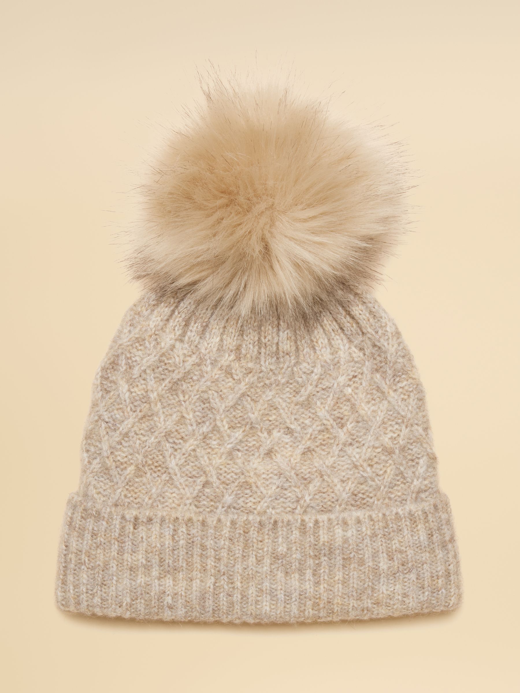 Effie Oat Knitted Bobble Hat - Image 4 of 6