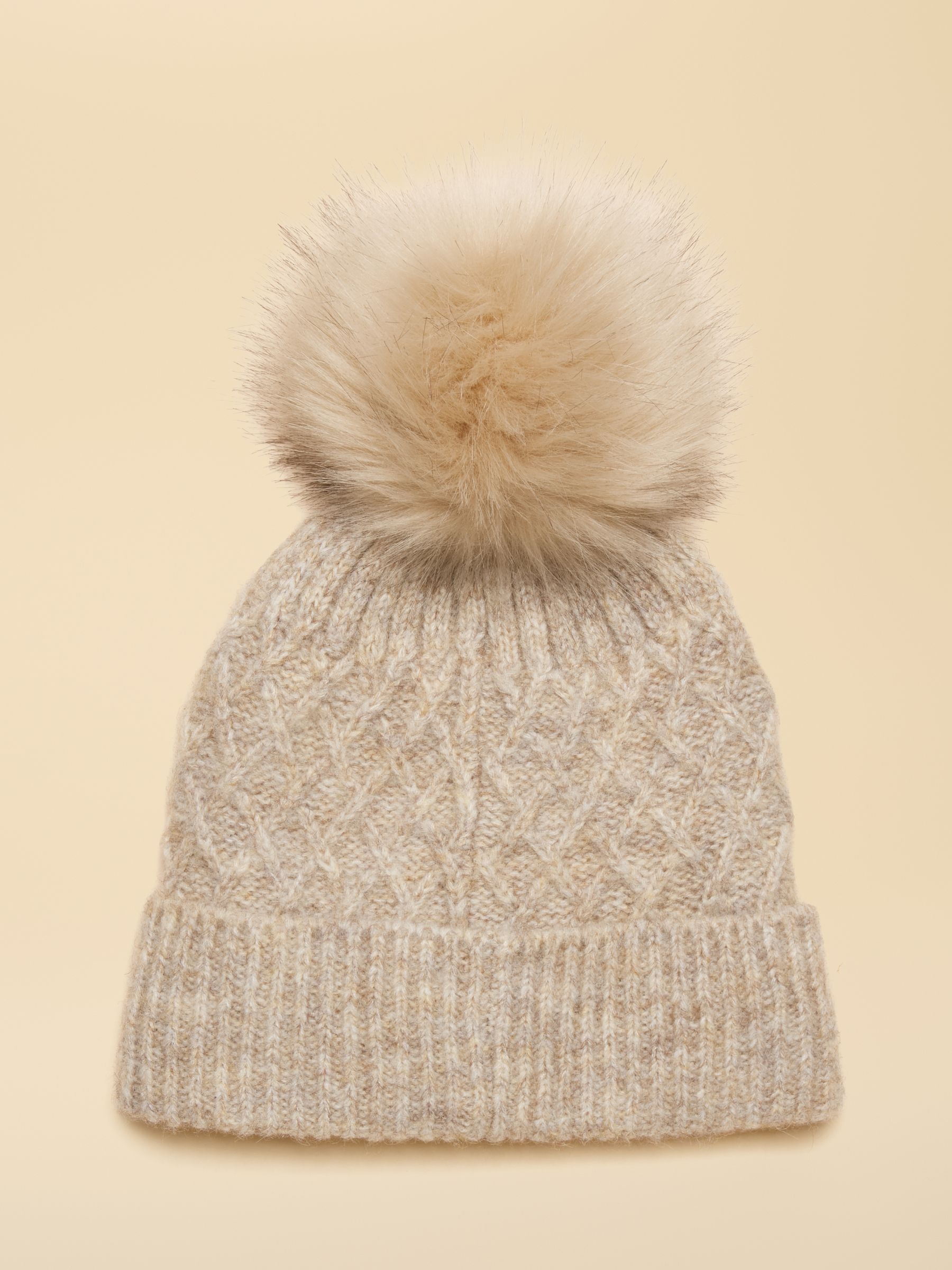 Effie Oat Knitted Bobble Hat - Image 5 of 6