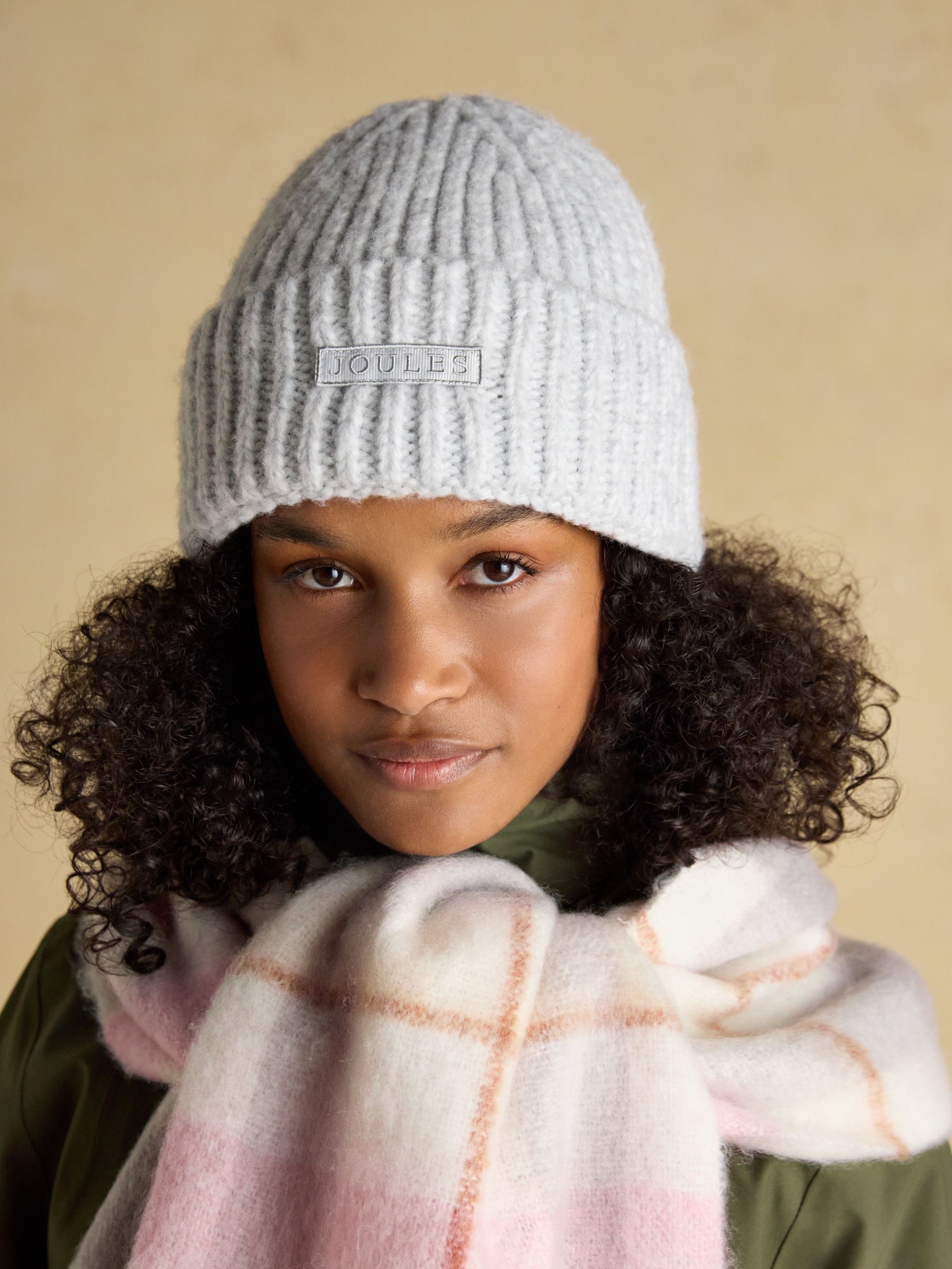 Joy Pink/Cream Hat and Scarf Set - Image 2 of 9