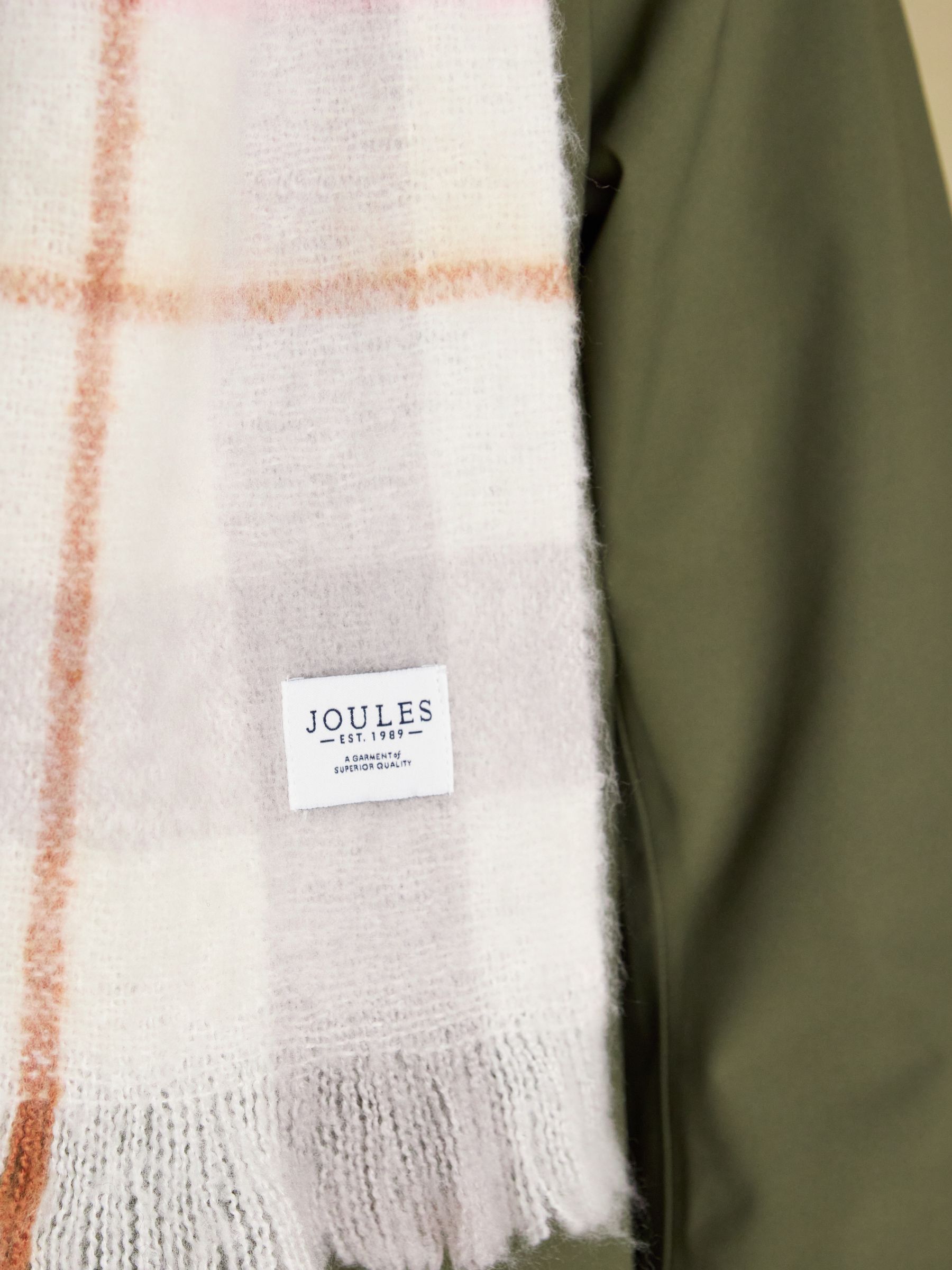 Joy Pink/Cream Hat and Scarf Set - Image 4 of 9