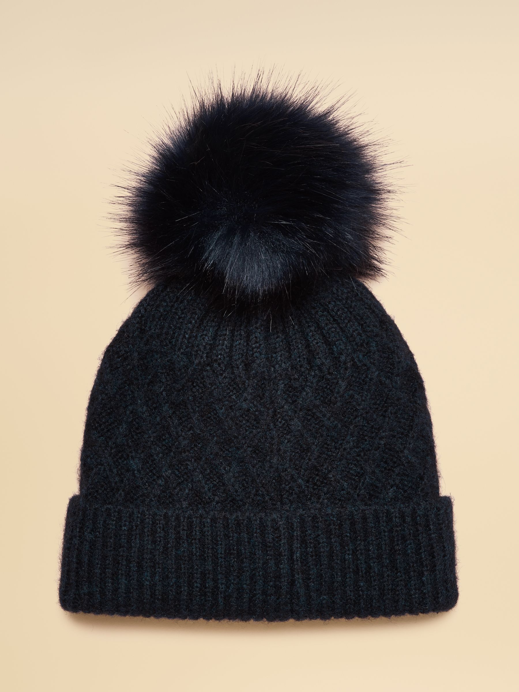 Effie Navy Knitted Bobble Hat - Image 4 of 6