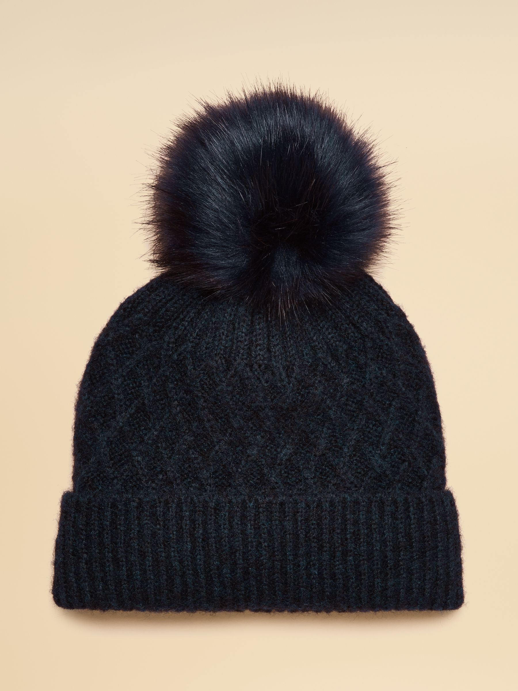 Effie Navy Knitted Bobble Hat - Image 5 of 6