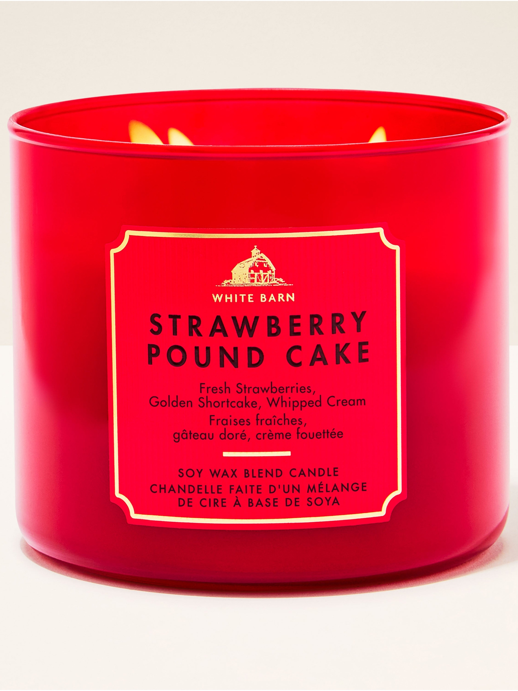 Strawberry Pound Cake Candle 411g 3 Wick - Image 1 of 3 Strawberry Pound Cake Candle 411g 3 Wick - Image 1 of 3
