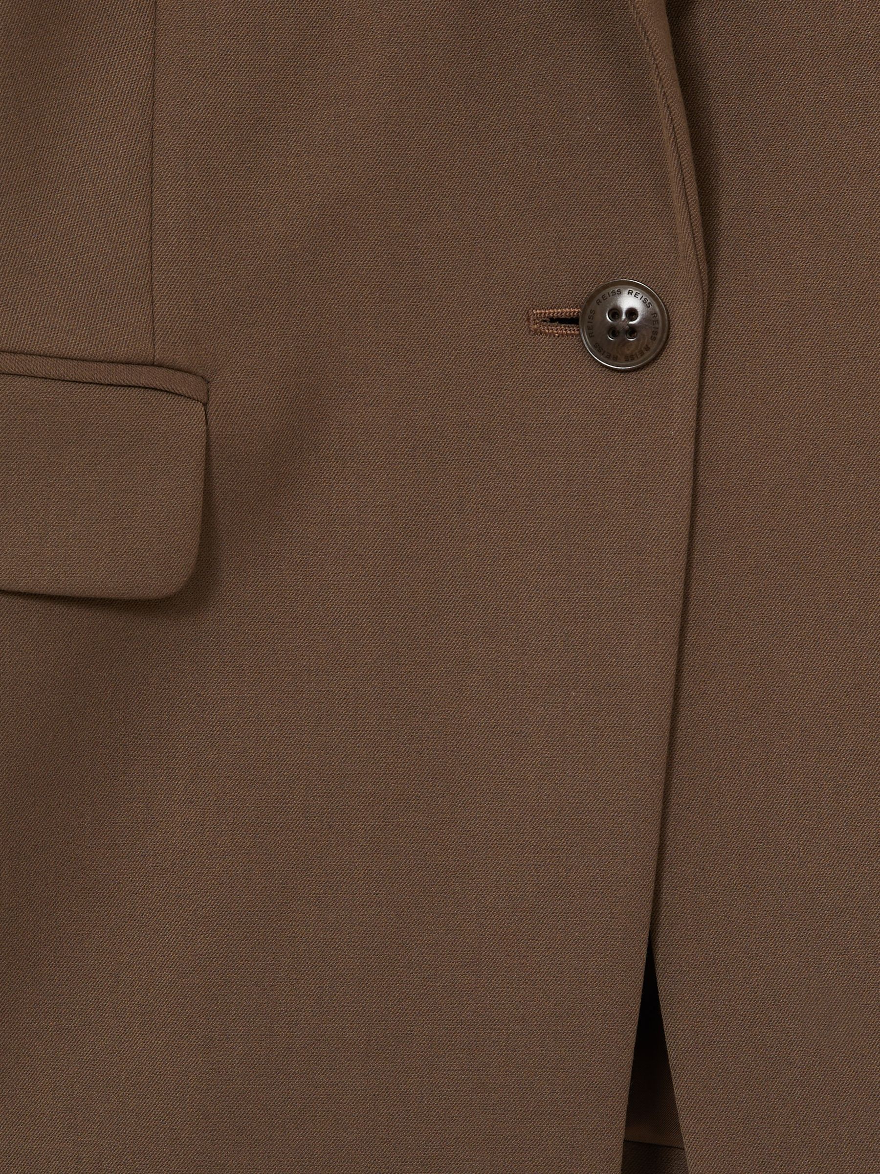 Petite Tailored Single Breasted Suit Blazer in Mink Neutral - Image 7 of 8