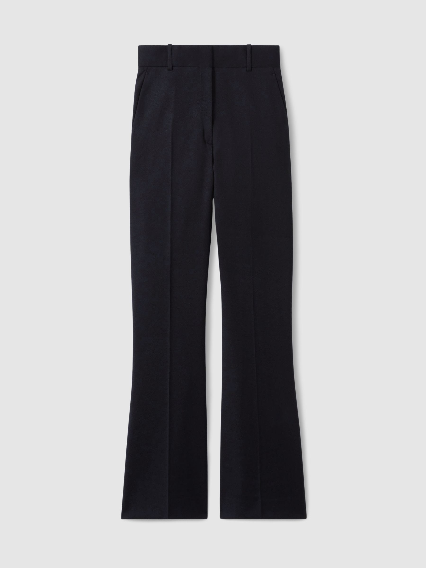 Wool-Blend Wide-Leg Suit Trousers in Navy - Image 2 of 6