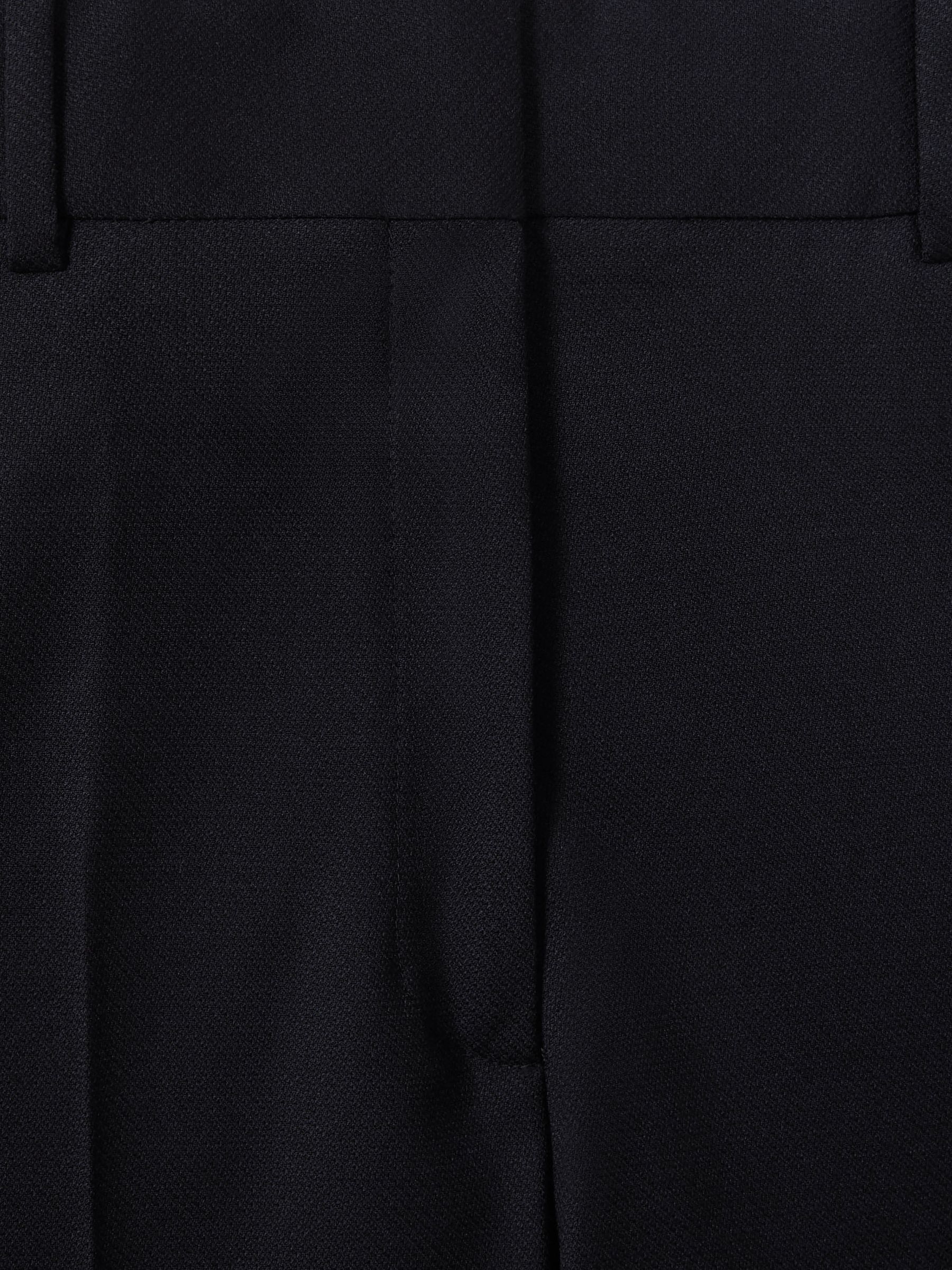 Petite Wool-Blend Wide-Leg Suit Trousers in Navy - image 4