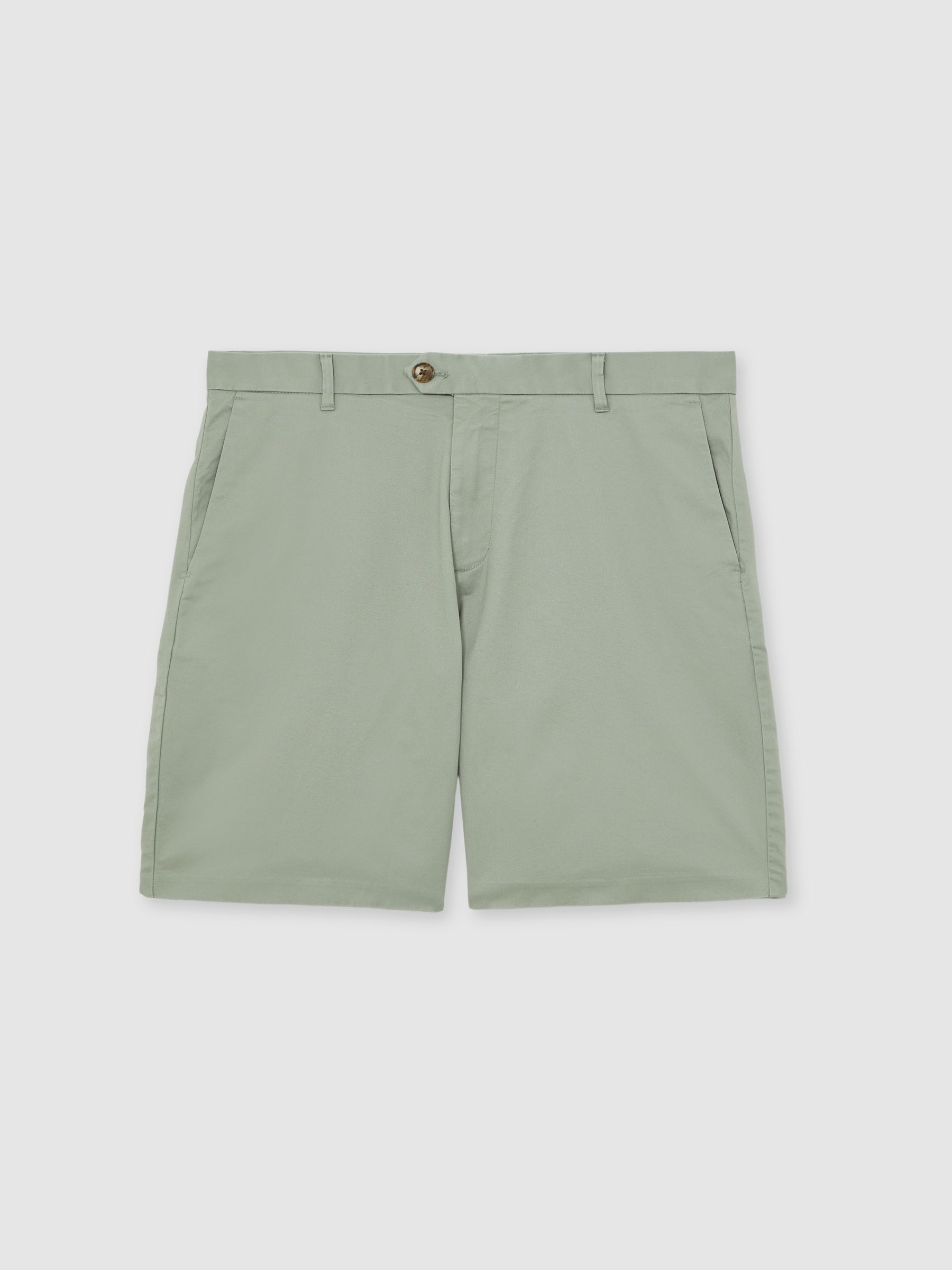 Short Length Casual Chino Shorts in Pistachio - Image 2 of 6