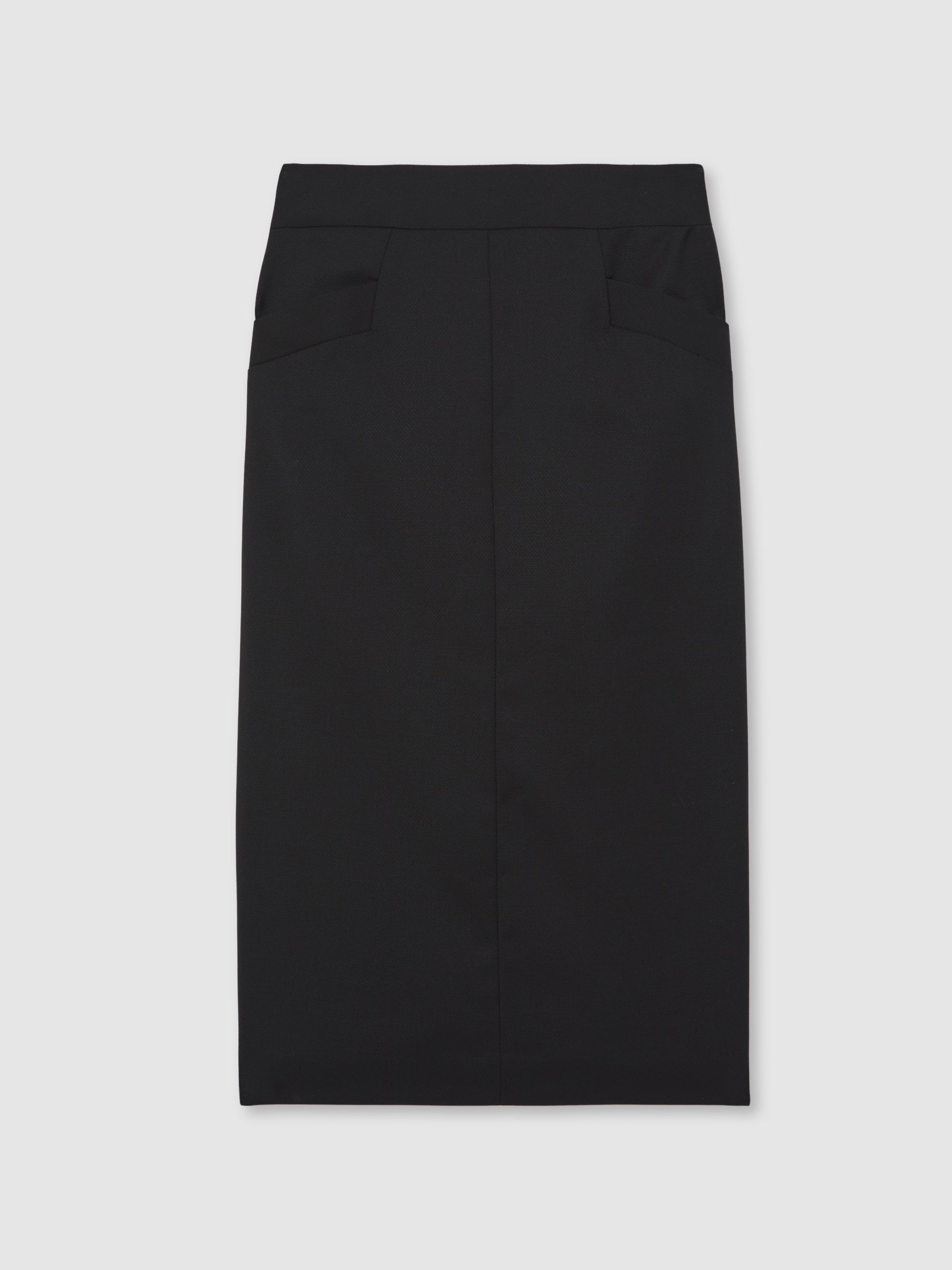 Wool-Blend Pencil Skirt in Black - Image 2 of 6