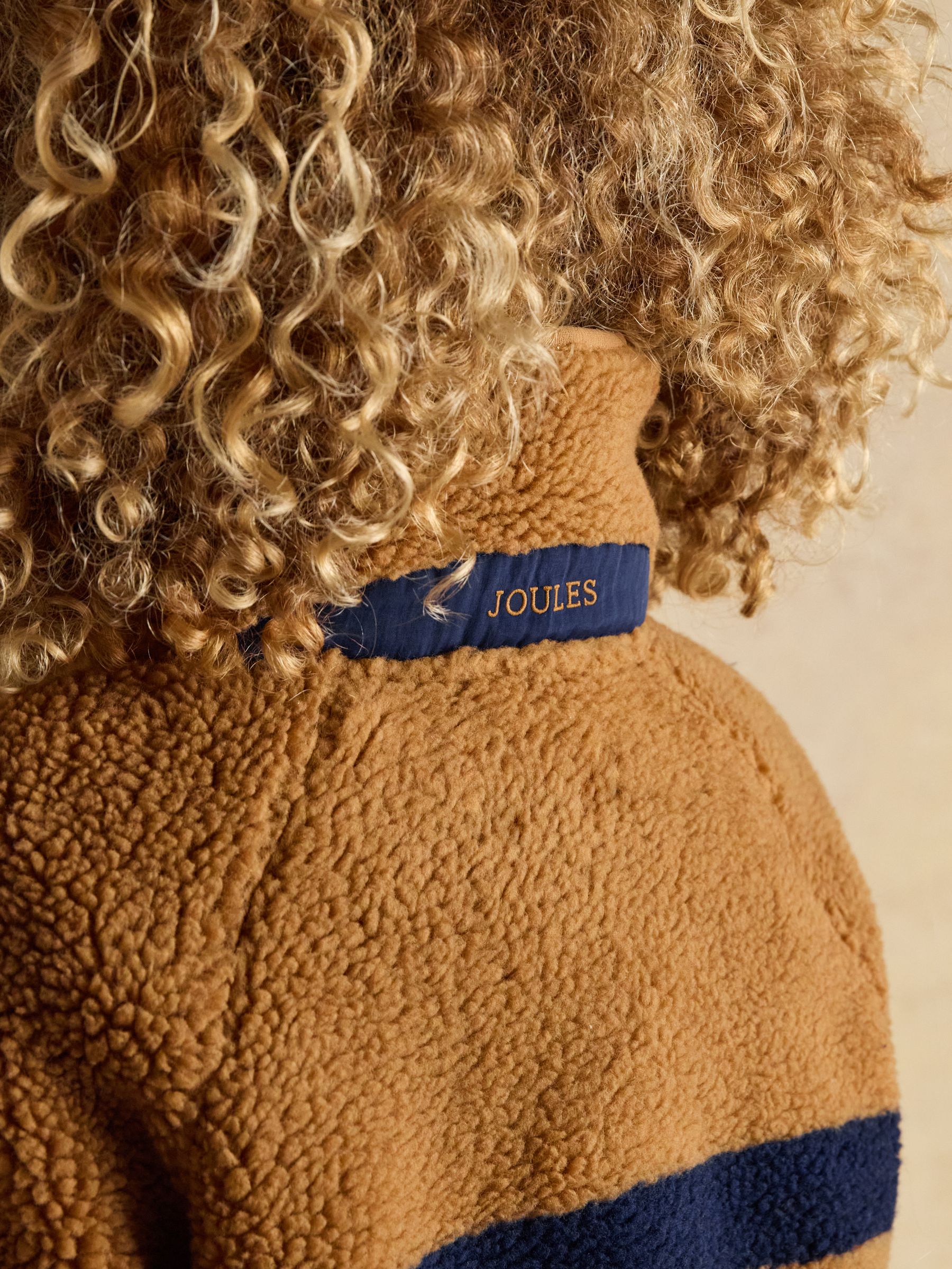 Borg Fleece Tan Stripe Jacket - Image 11 of 14