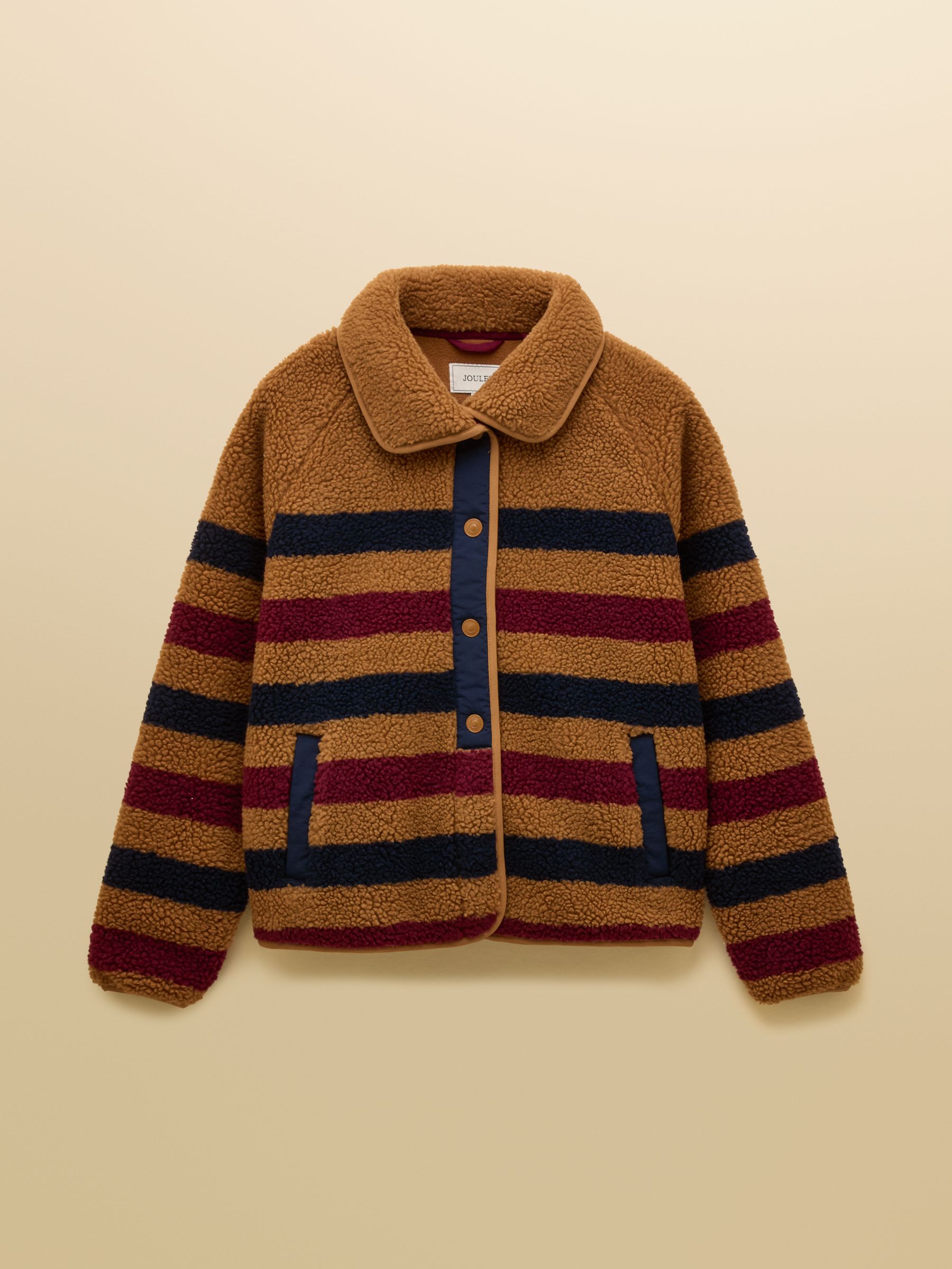 Borg Fleece Tan Stripe Jacket - Image 14 of 14 Borg Fleece Tan Stripe Jacket - Image 14 of 14