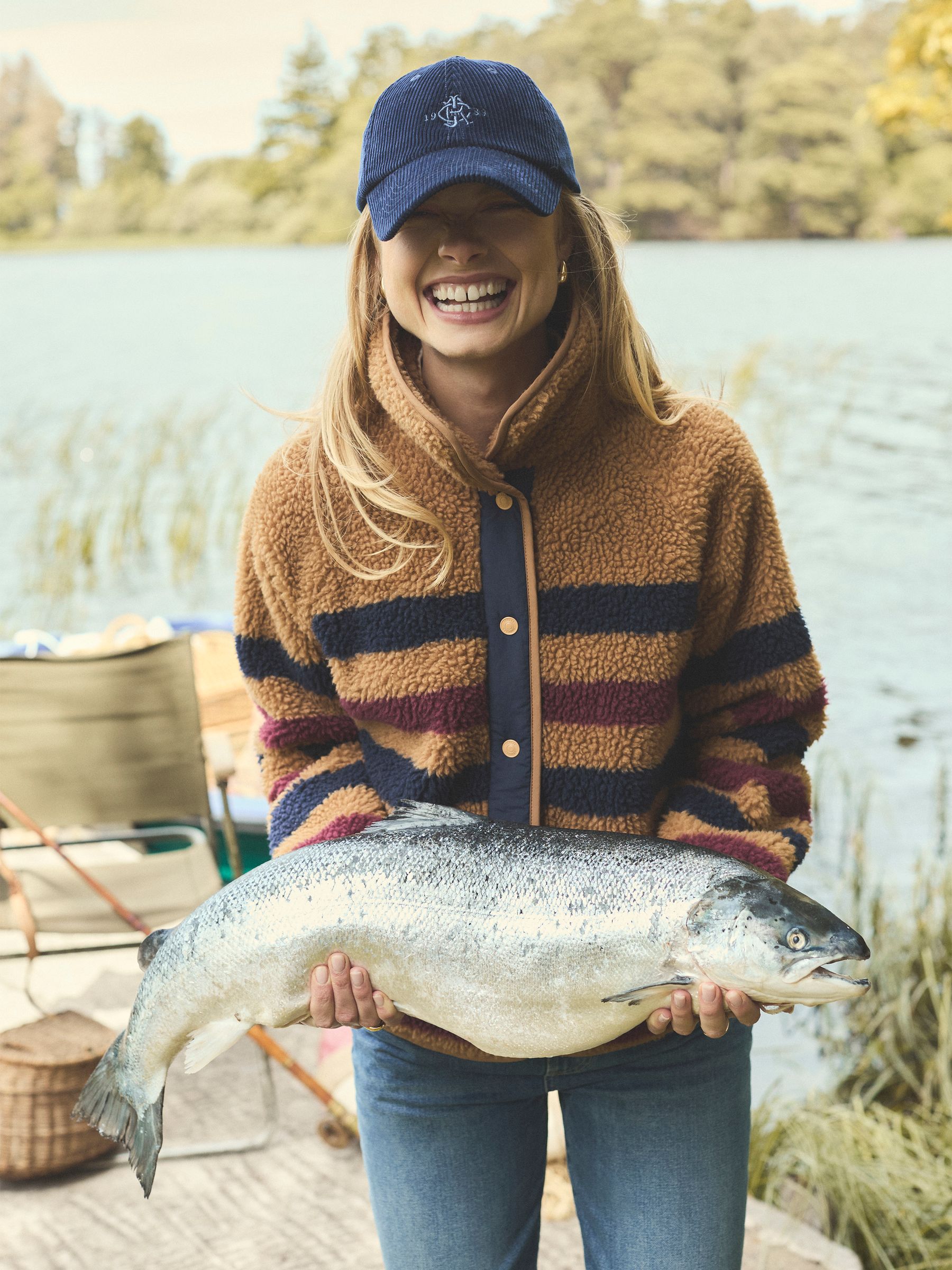 Borg Fleece Tan Stripe Jacket - Image 2 of 14 Borg Fleece Tan Stripe Jacket - Image 2 of 14