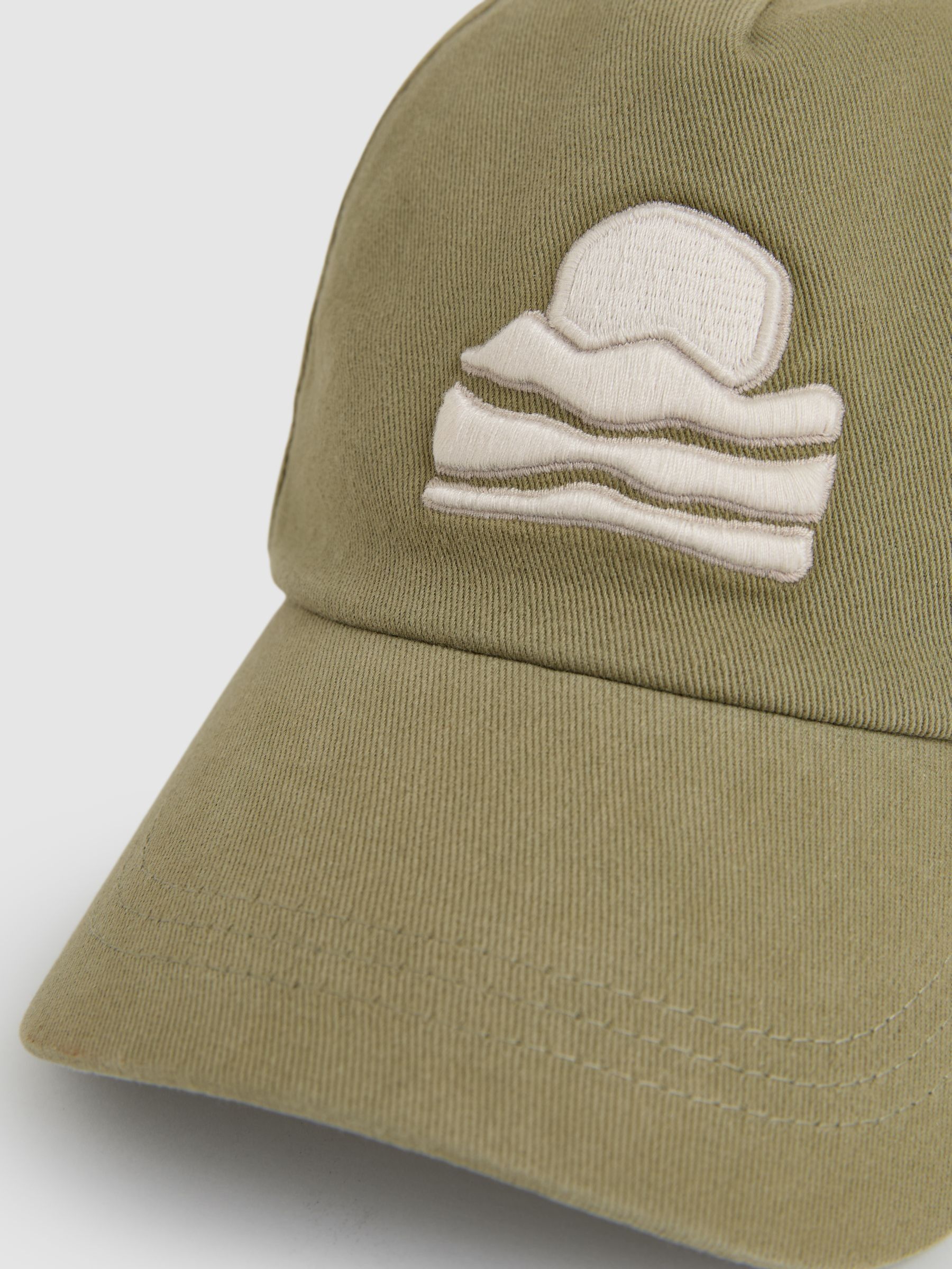 Sunset-Embroidered Cap in Washed Sage - image 2