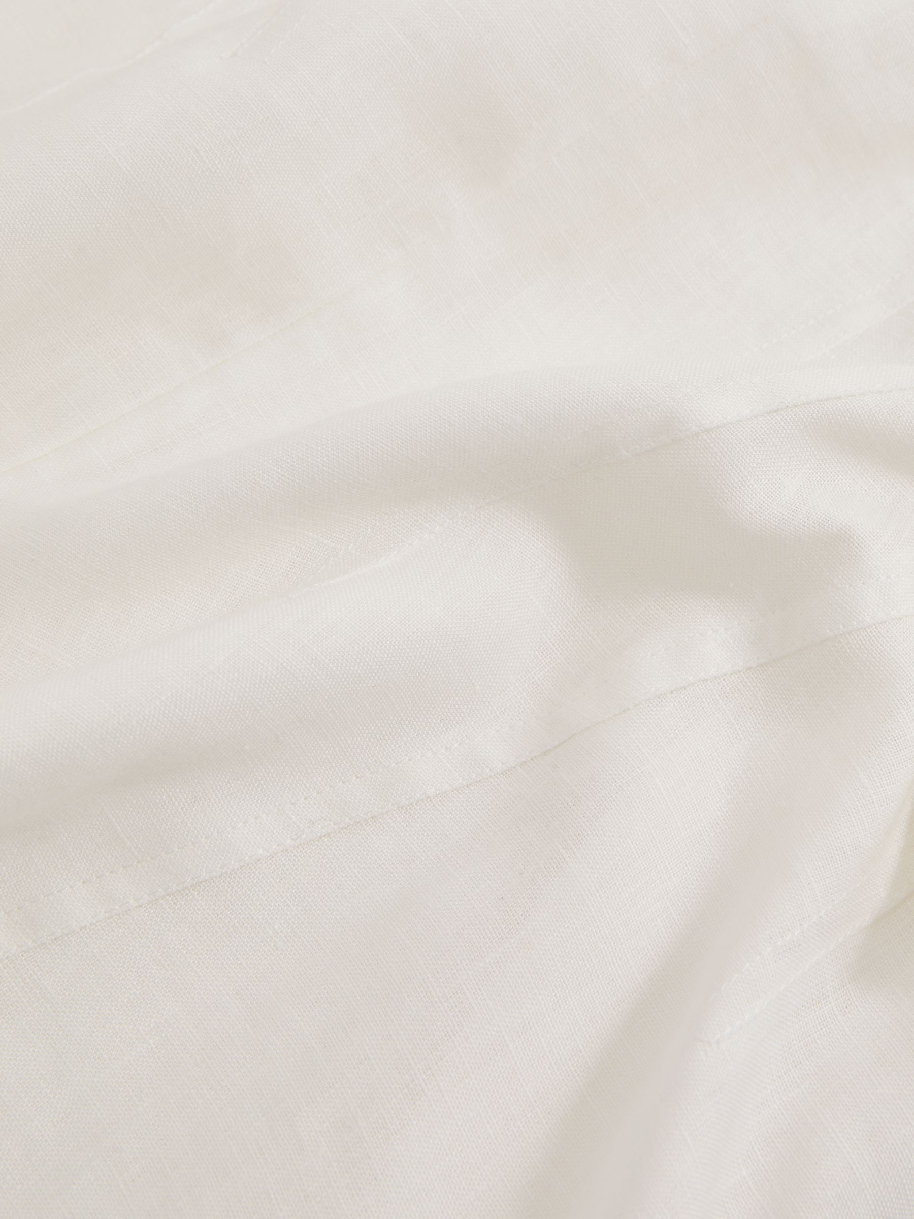 Linen Balloon Sleeve Mini Dress in Ivory - Image 7 of 7