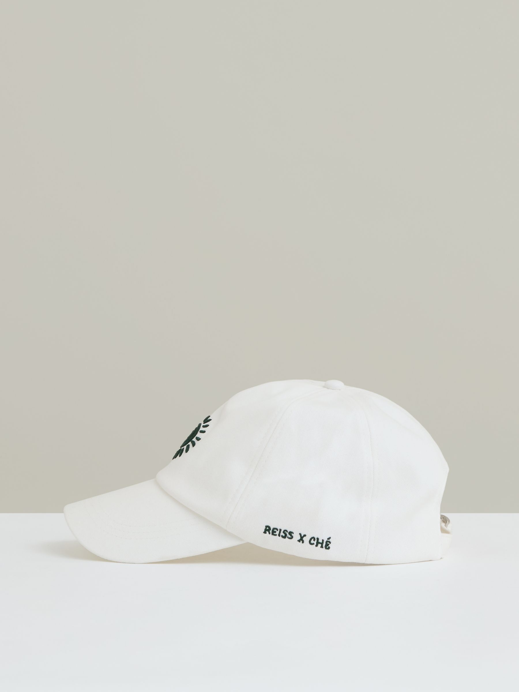 Reiss | Ché Sun-Embroidered Cap in White - Image 3 of 5