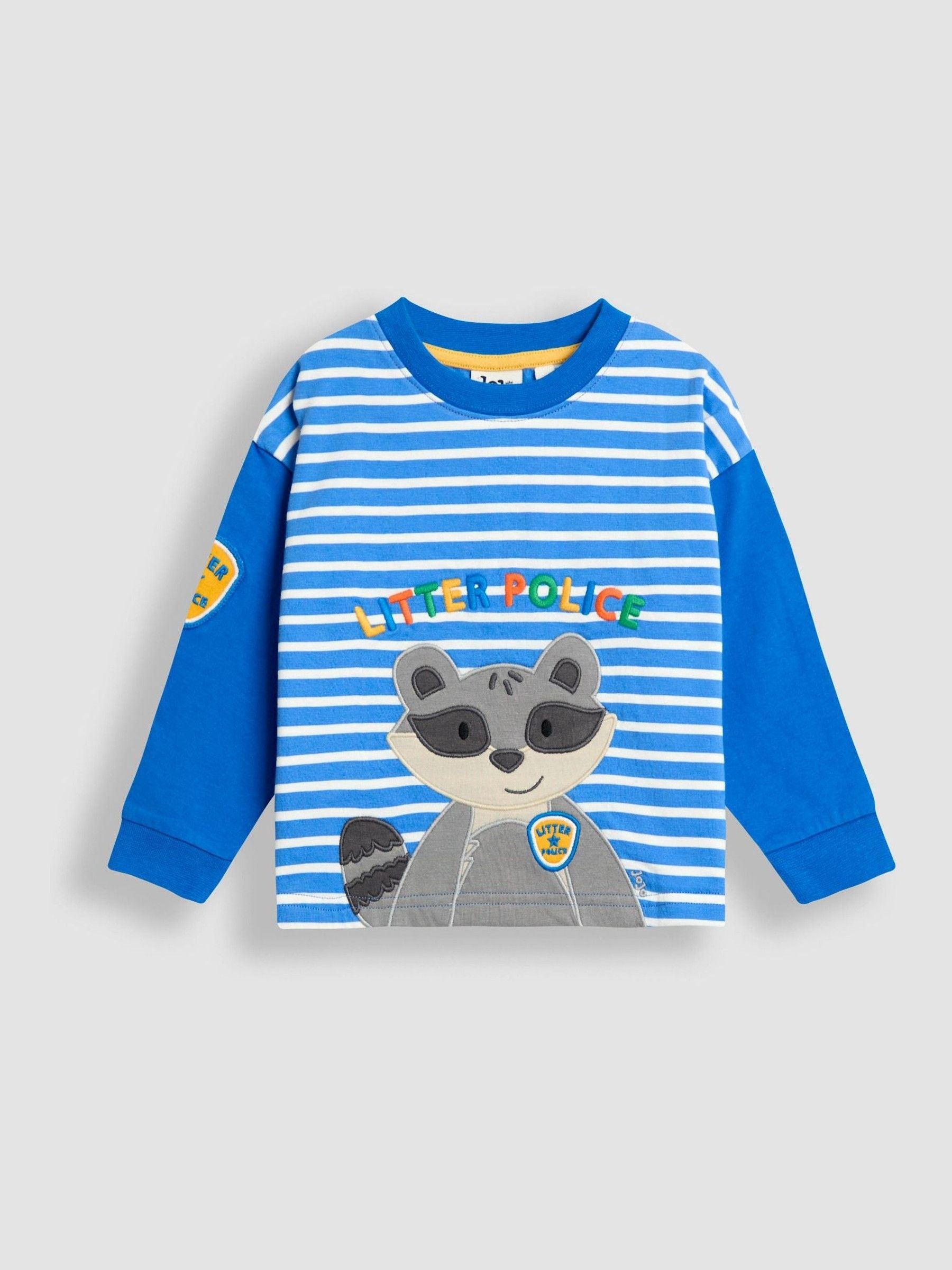 Cobalt Blue Racoon Appliqué Top - Image 1 of 3