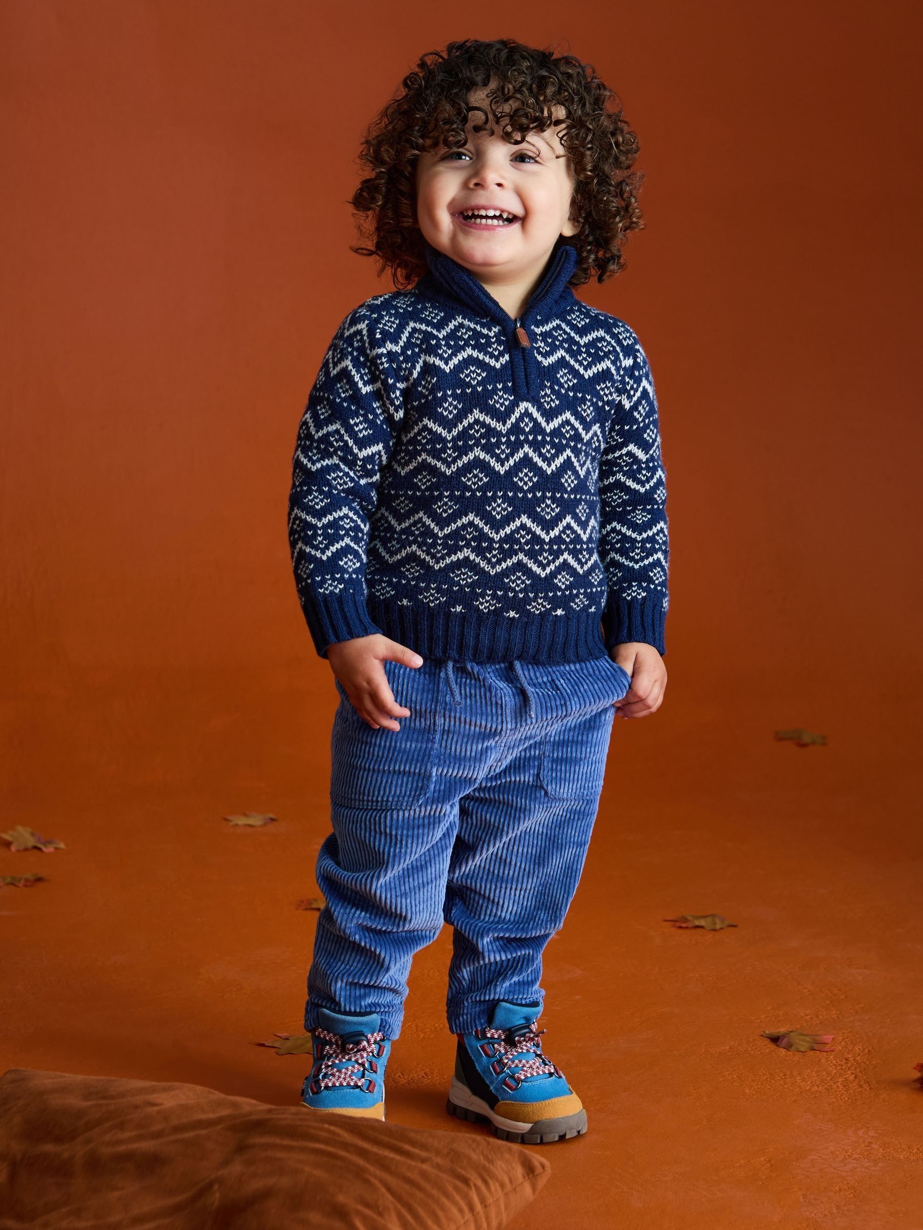 Indigo Blue Cord Pull On Trousers - Image 2 of 2