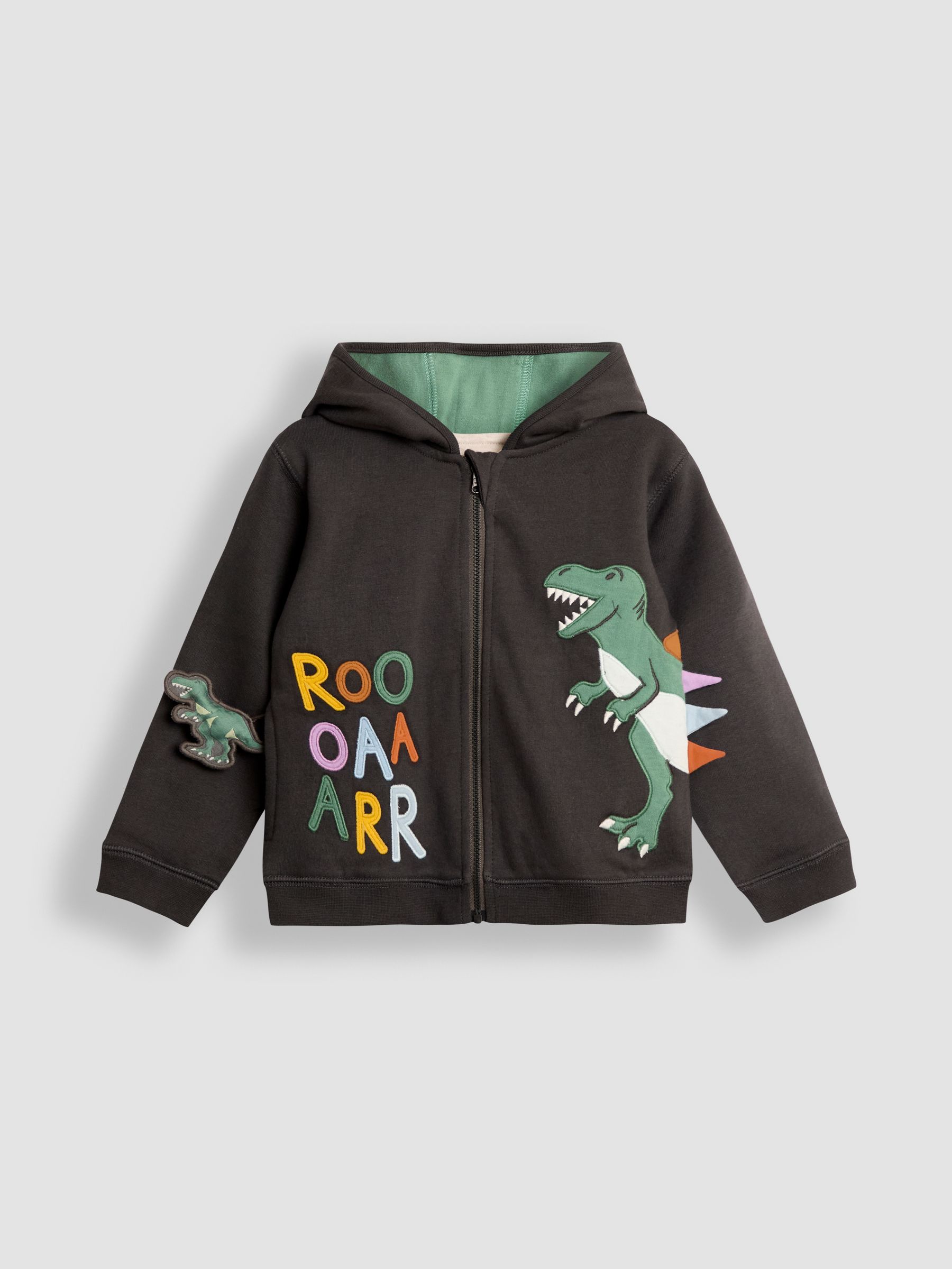 Grey Appliqué Reversible Hoodie - Image 2 of 9