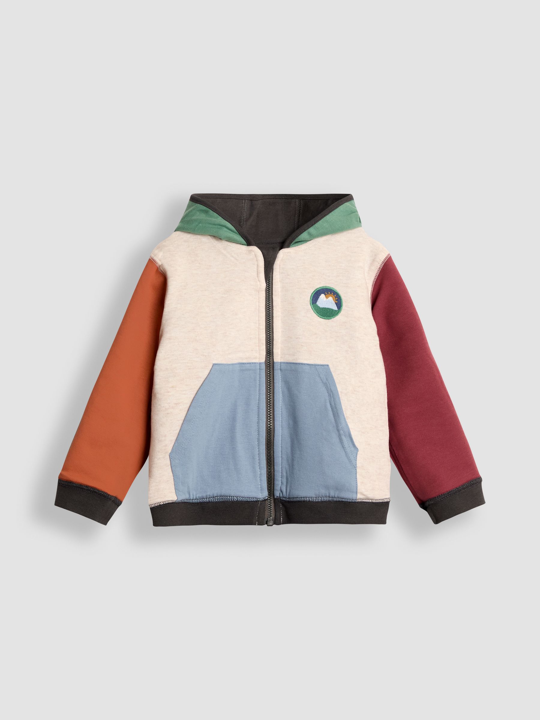 Grey Appliqué Reversible Hoodie - Image 4 of 9