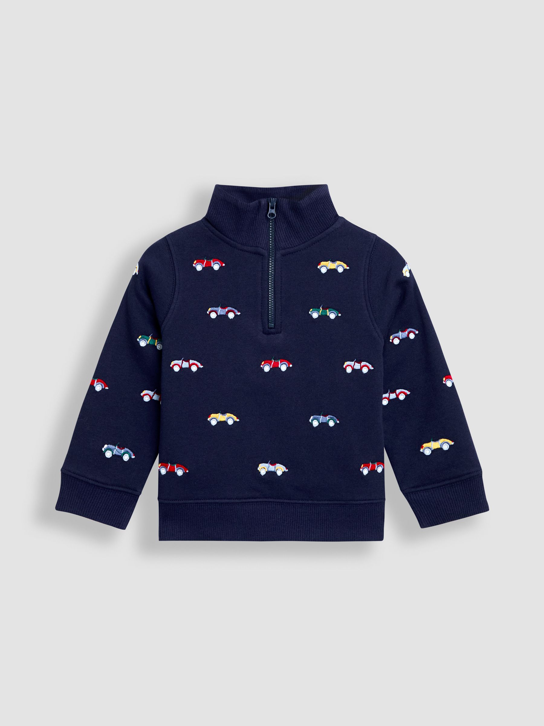 Blue Embroidered Half-Zip Sweatshirt - Image 1 of 3