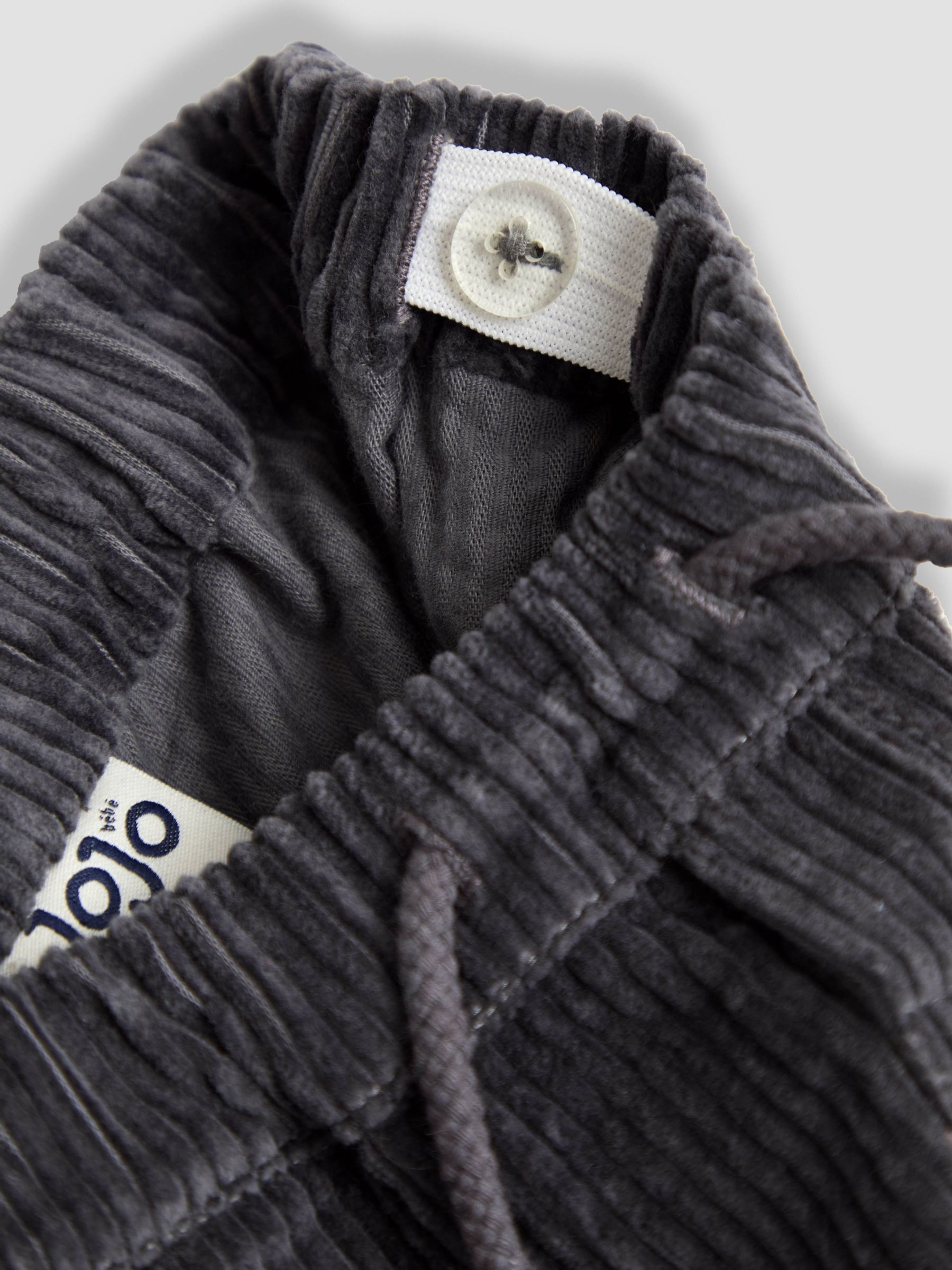 Charcoal Grey Cord Cargo Trousers - Image 4 of 4