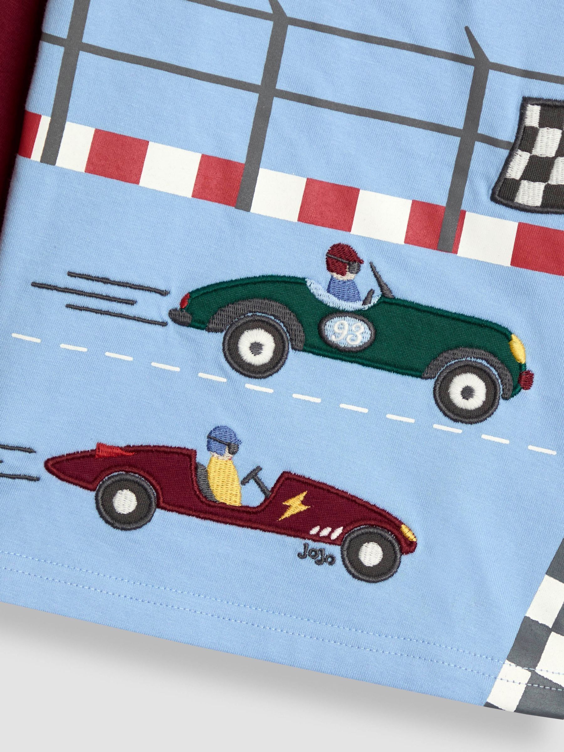 Burgundy Red Racer Appliqué Scene Top - Image 3 of 3