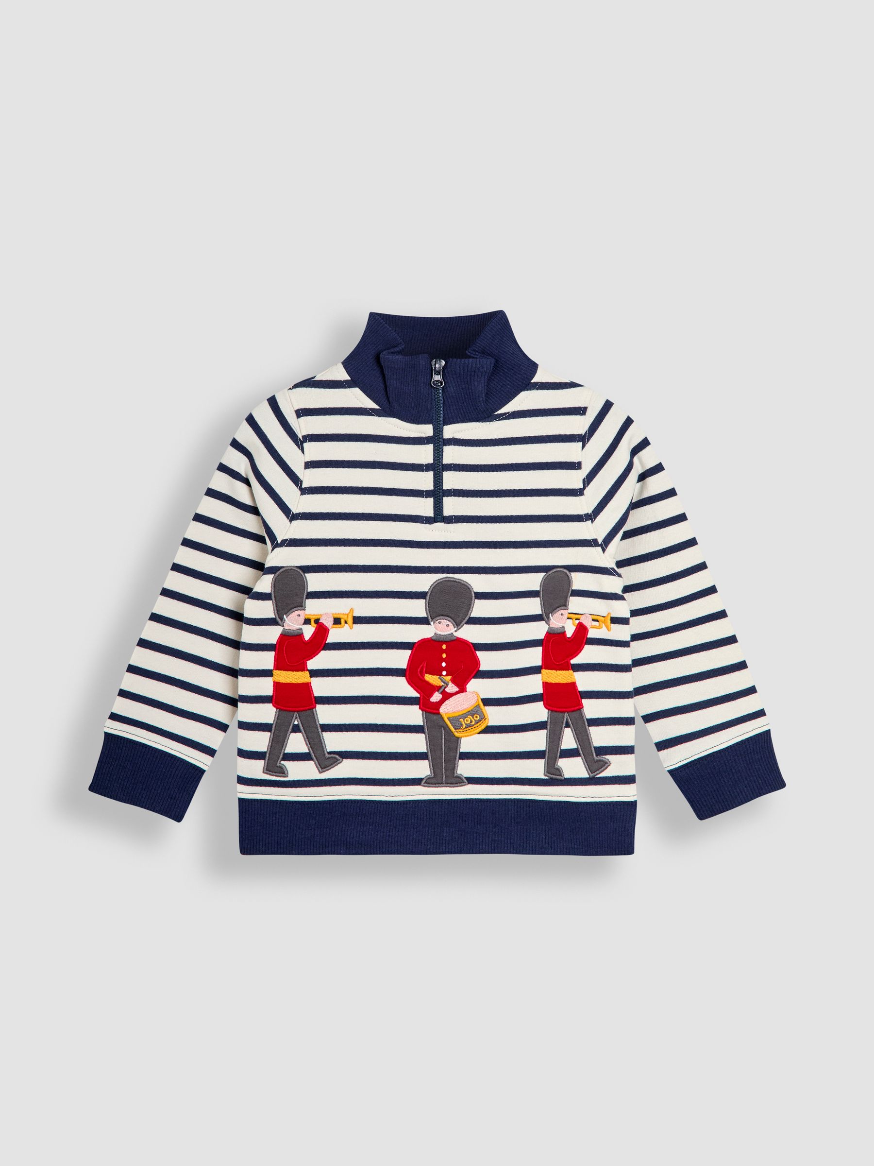 Cream Tractor Applique Half-Zip Sweatshirt - Image 1 of 3