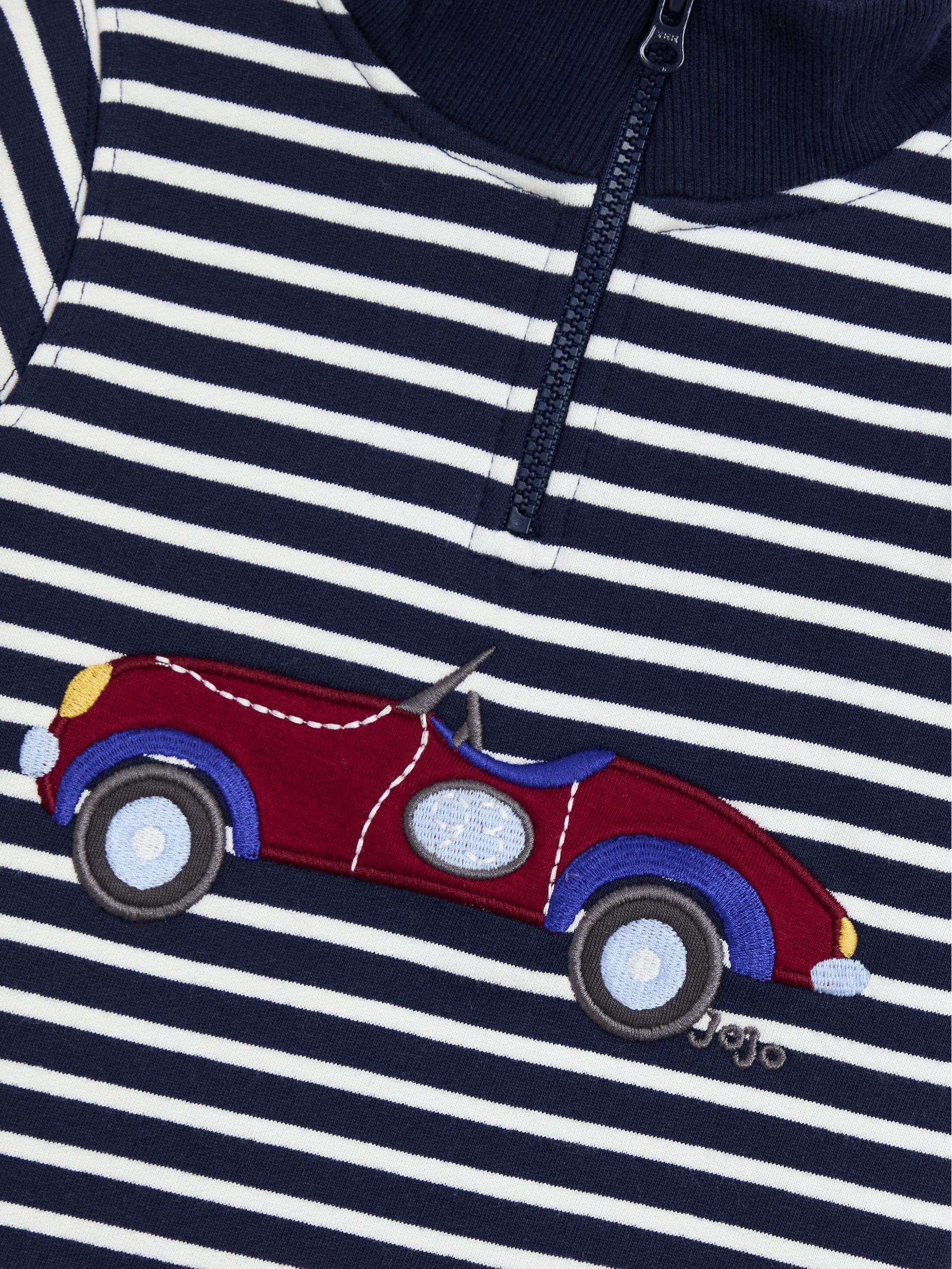 Navy Blue Tractor Applique Half-Zip Sweatshirt - Image 3 of 3