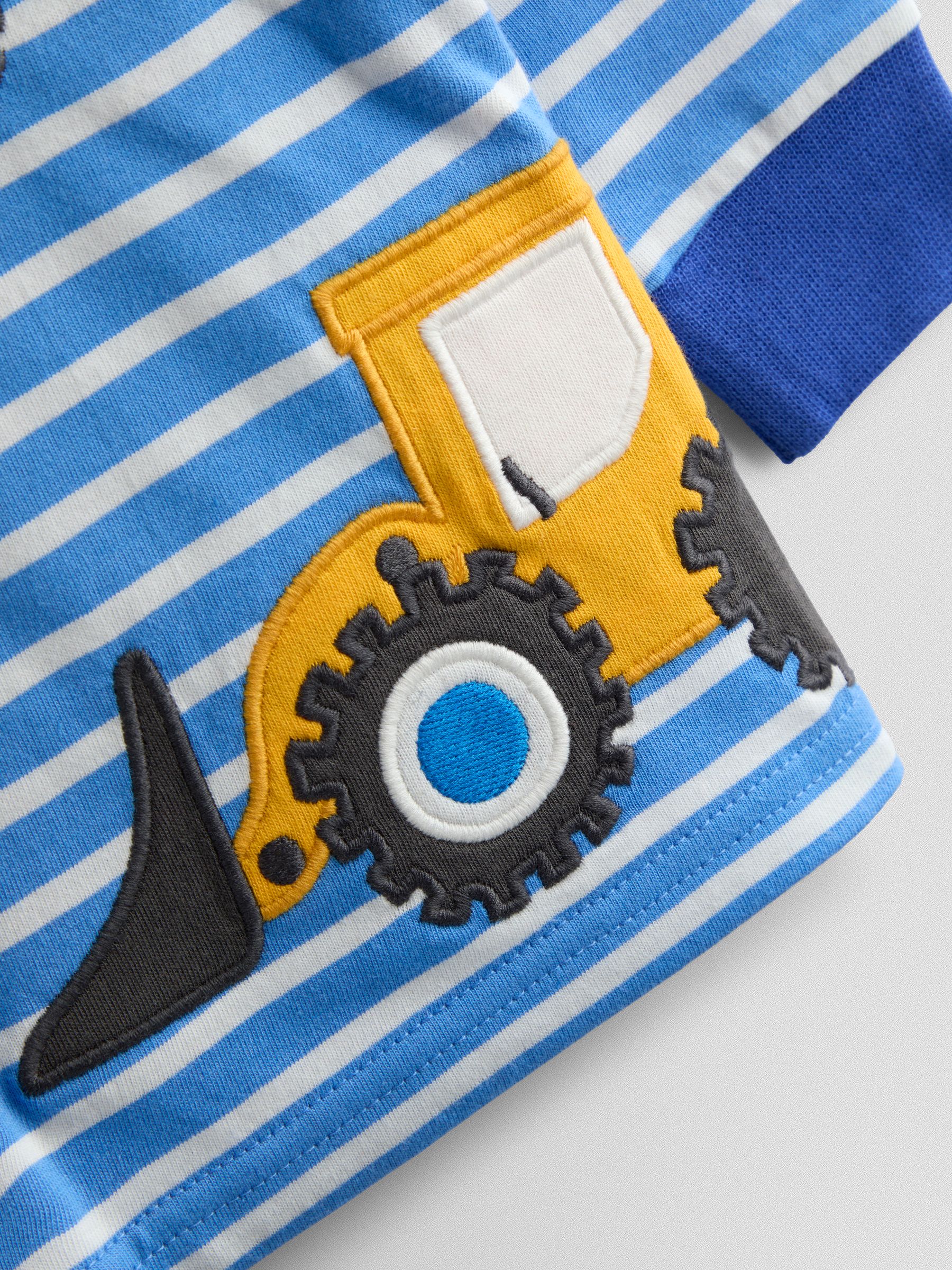 Blue Construction Appliqué Top - Image 3 of 4