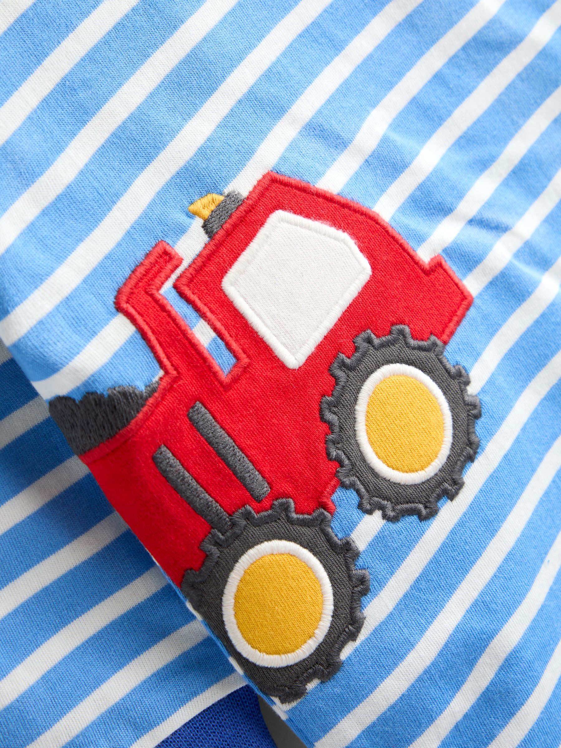 Blue Construction Appliqué Top - Image 4 of 4