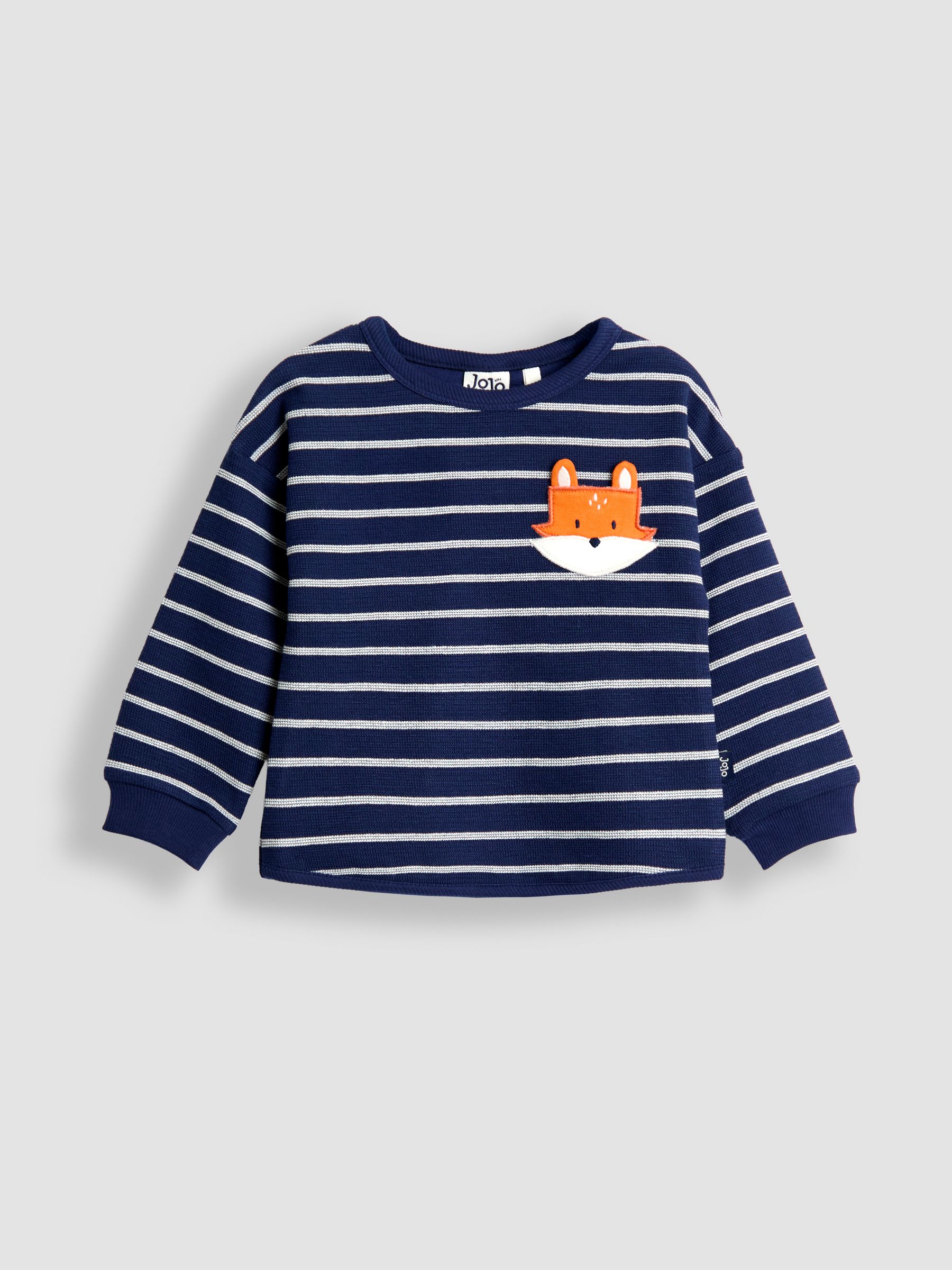 Dark Blue Pocket Appliqué Top - Image 1 of 3