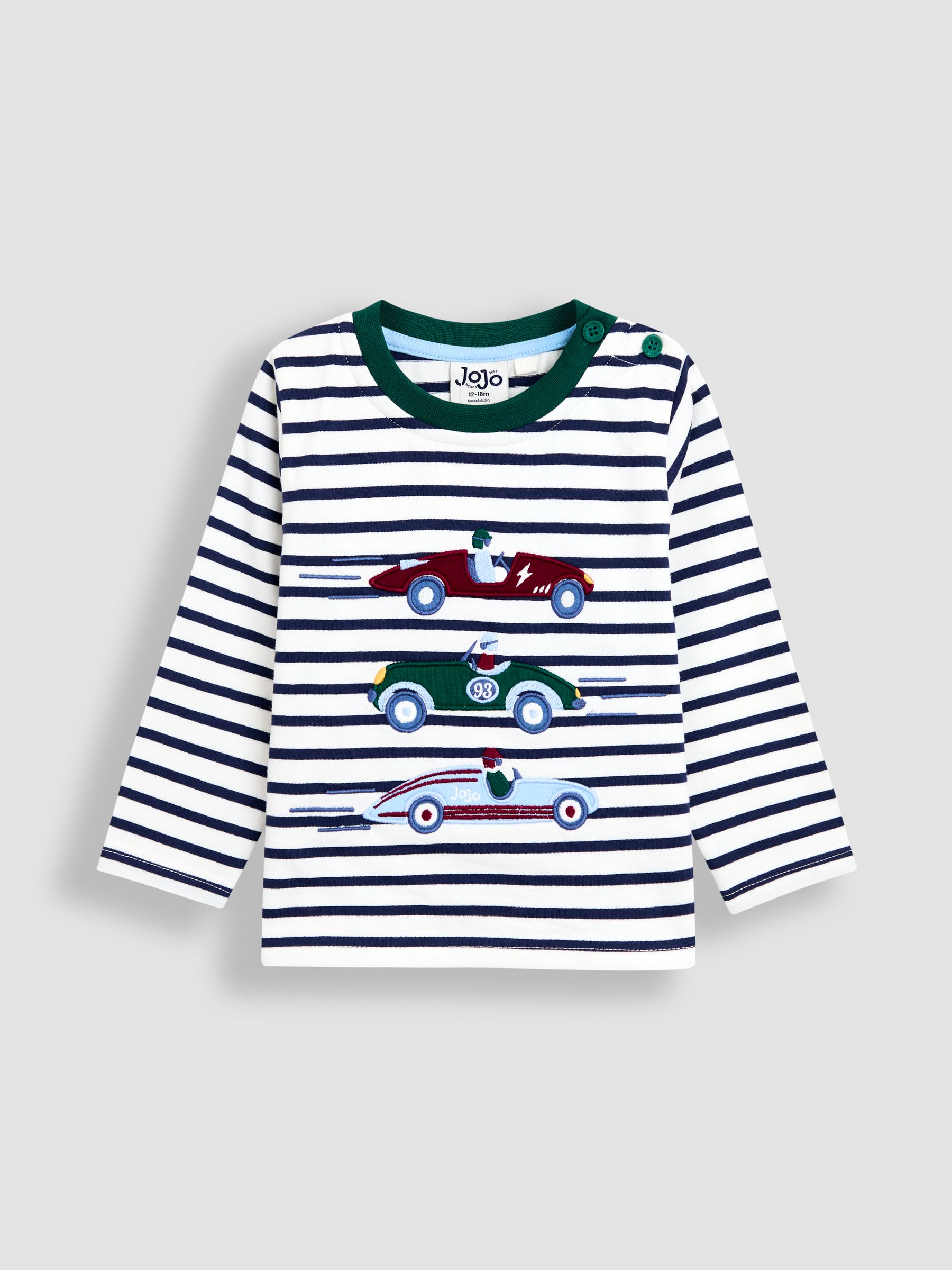 Light Cream Classic Racer Applique Top - Image 1 of 3
