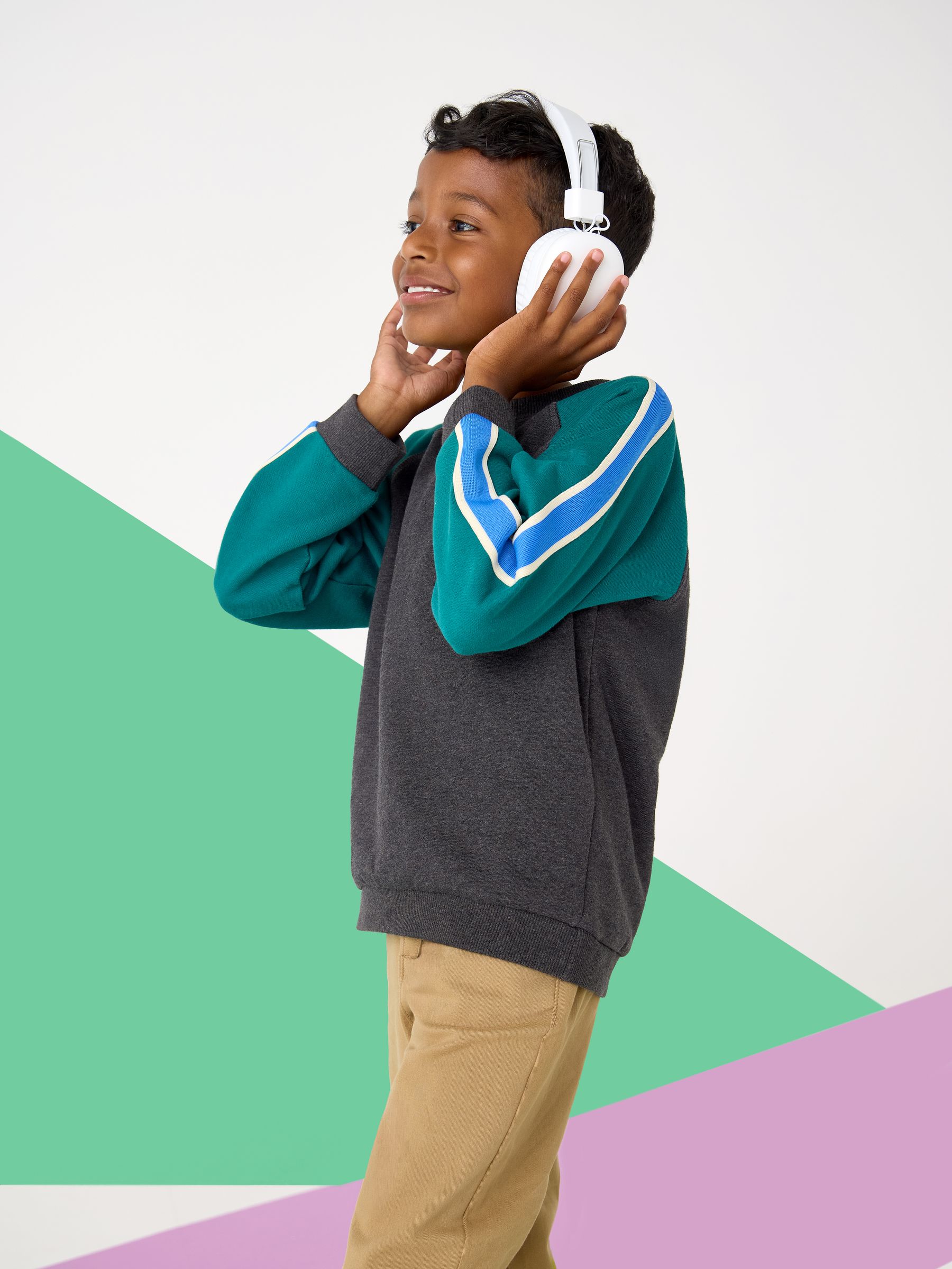 Grey Appliqué Drop Shoulder Sweatshirt - Image 1 of 4