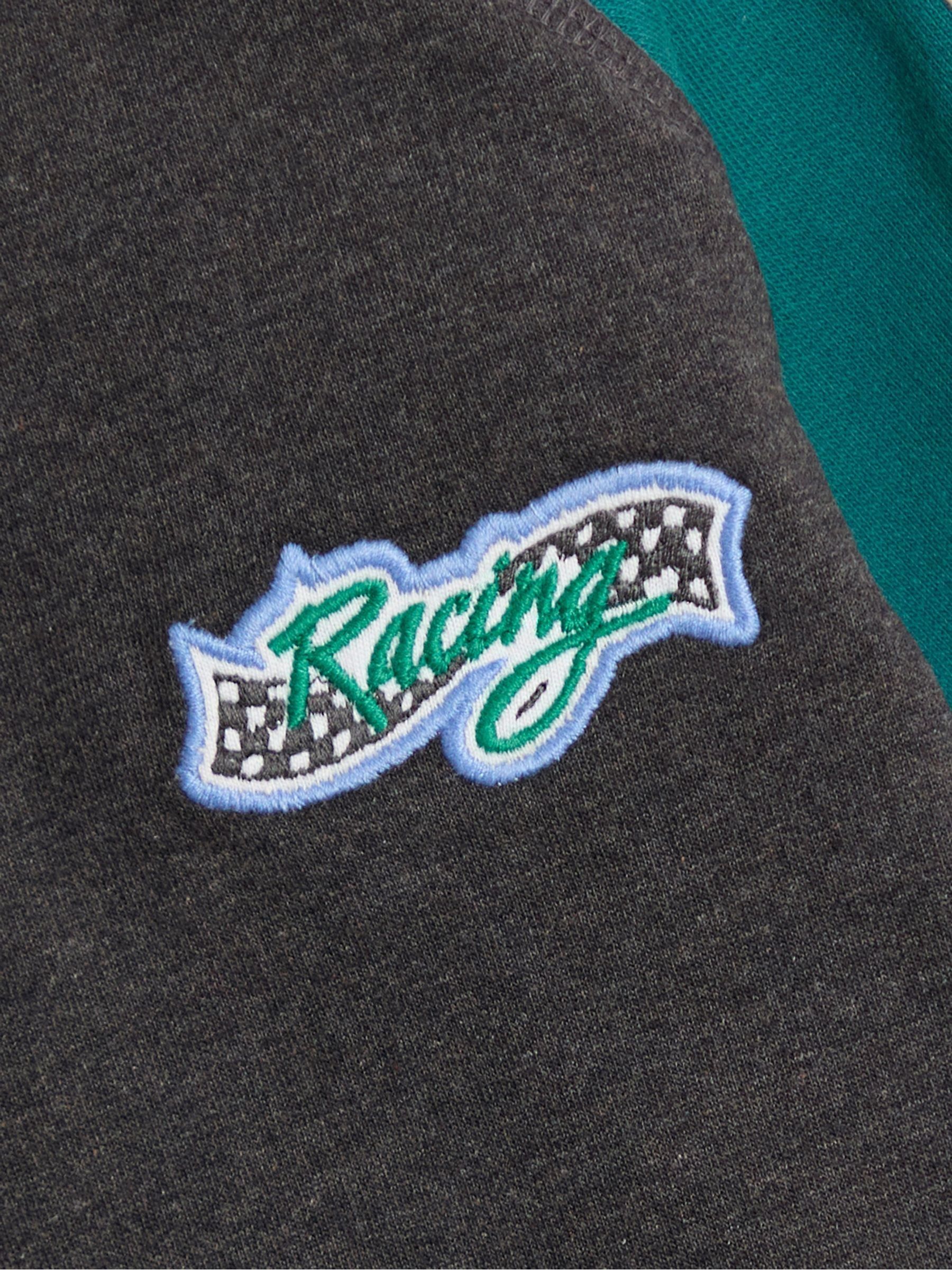 Charcoal Grey Ready Set Race Appliqué Drop Shoulder Sweatshirt - Image 5 of 8