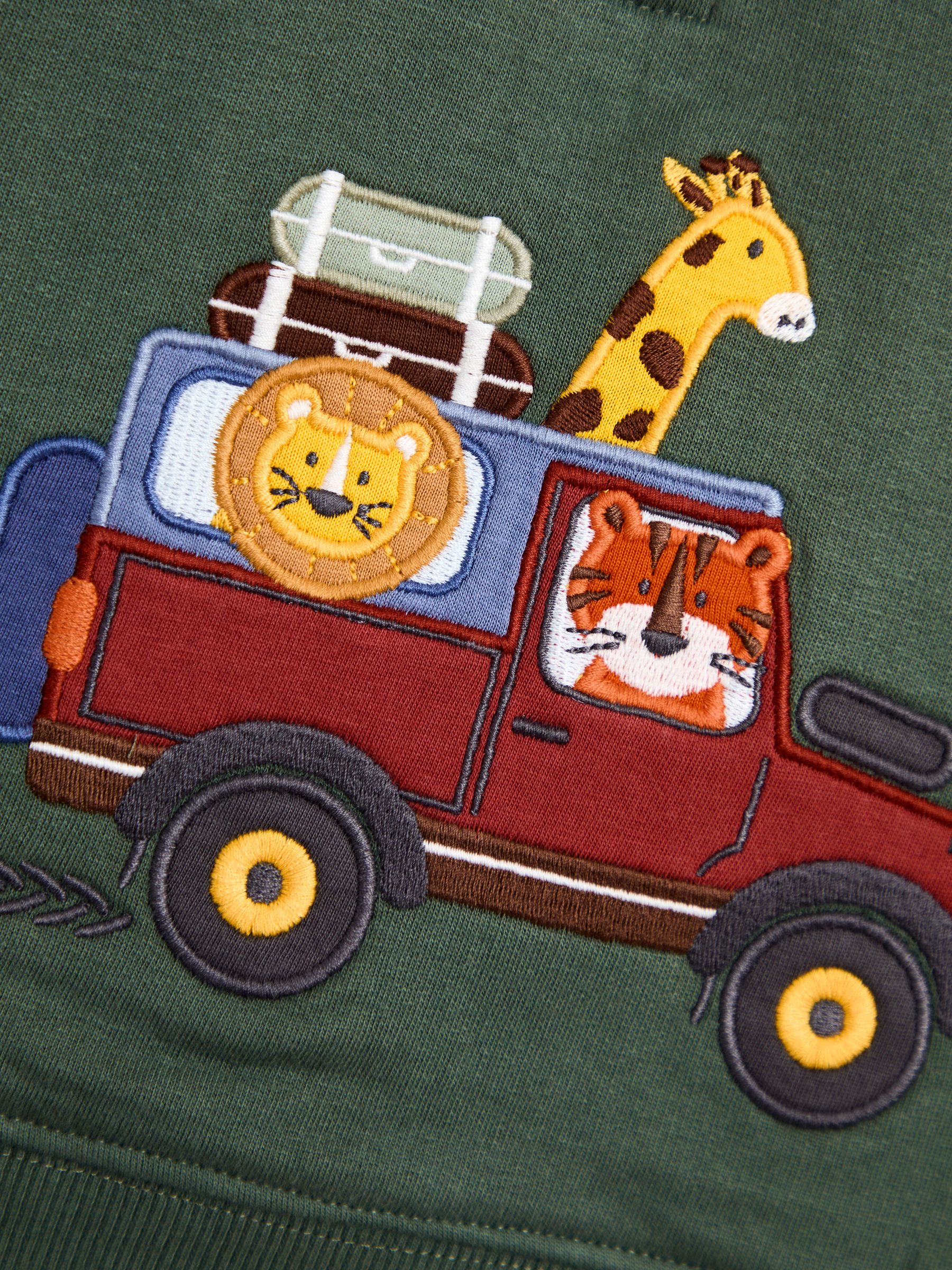 Green Tractor Applique Half-Zip Sweatshirt - Image 3 of 3