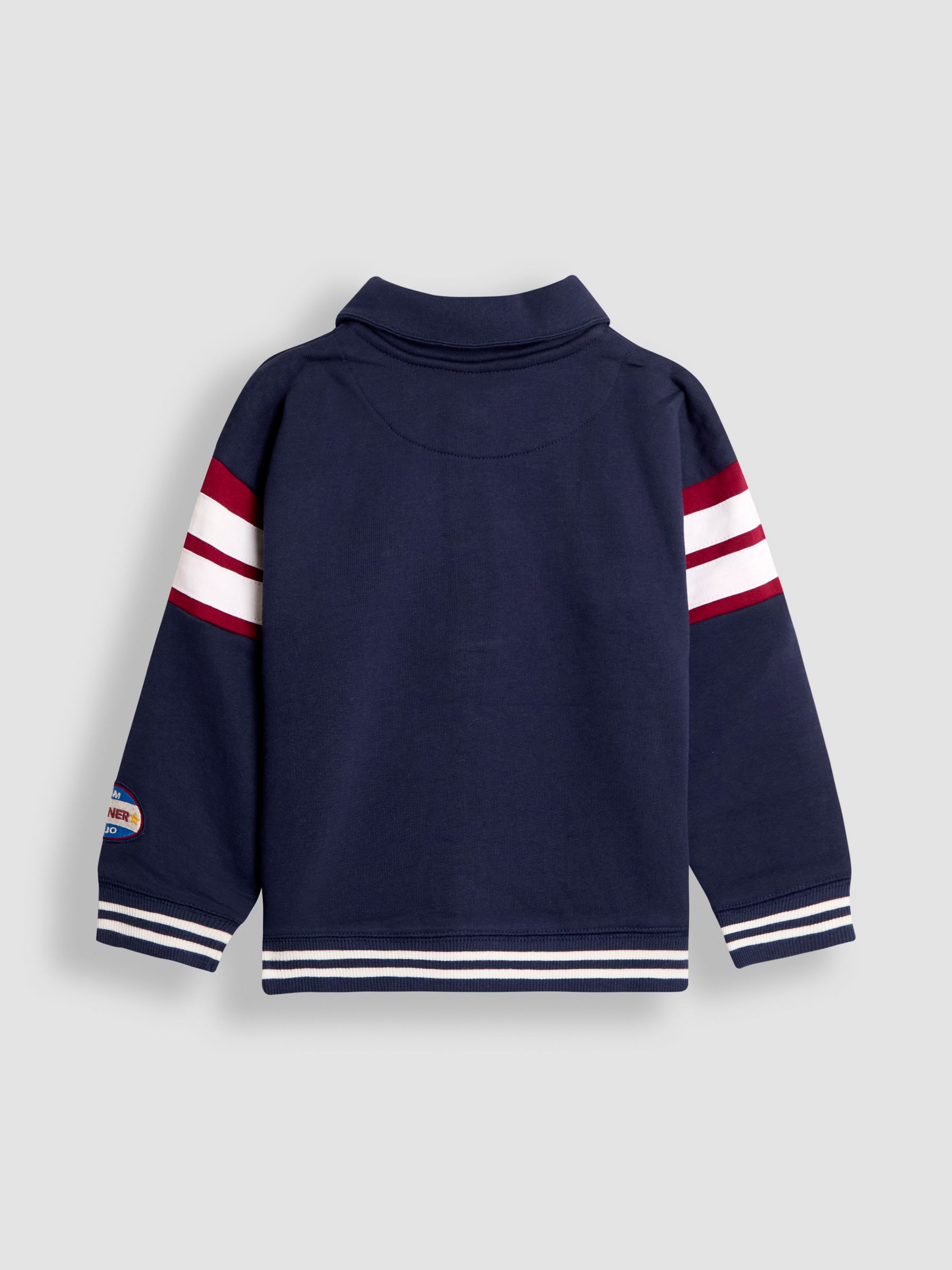 Navy Blue Varsity Half-Zip Sweatshirt - Image 2 of 4